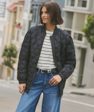 Marina Quilted Oversized Bomber
