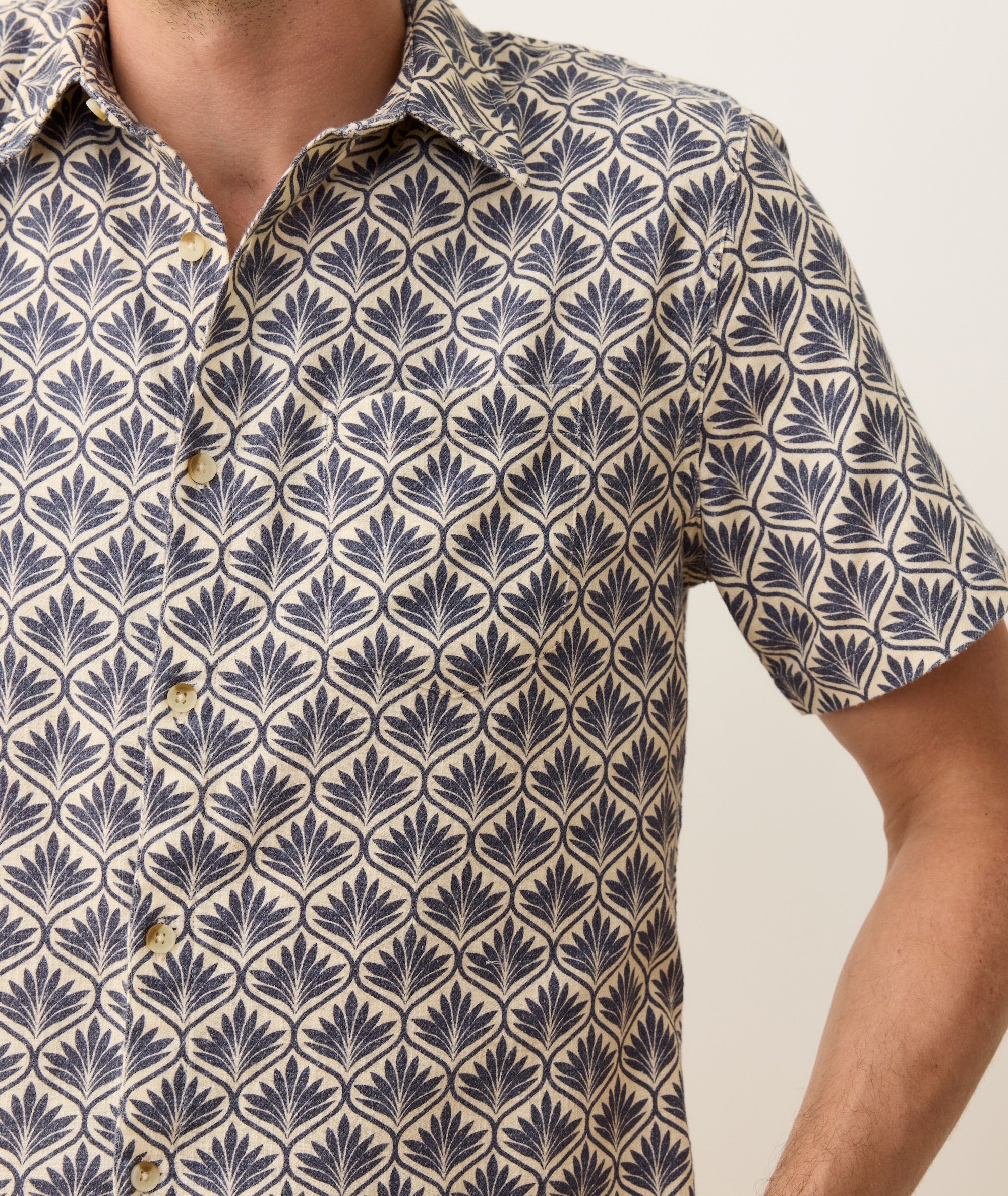 Stretch Selvage Short Sleeve Shirt