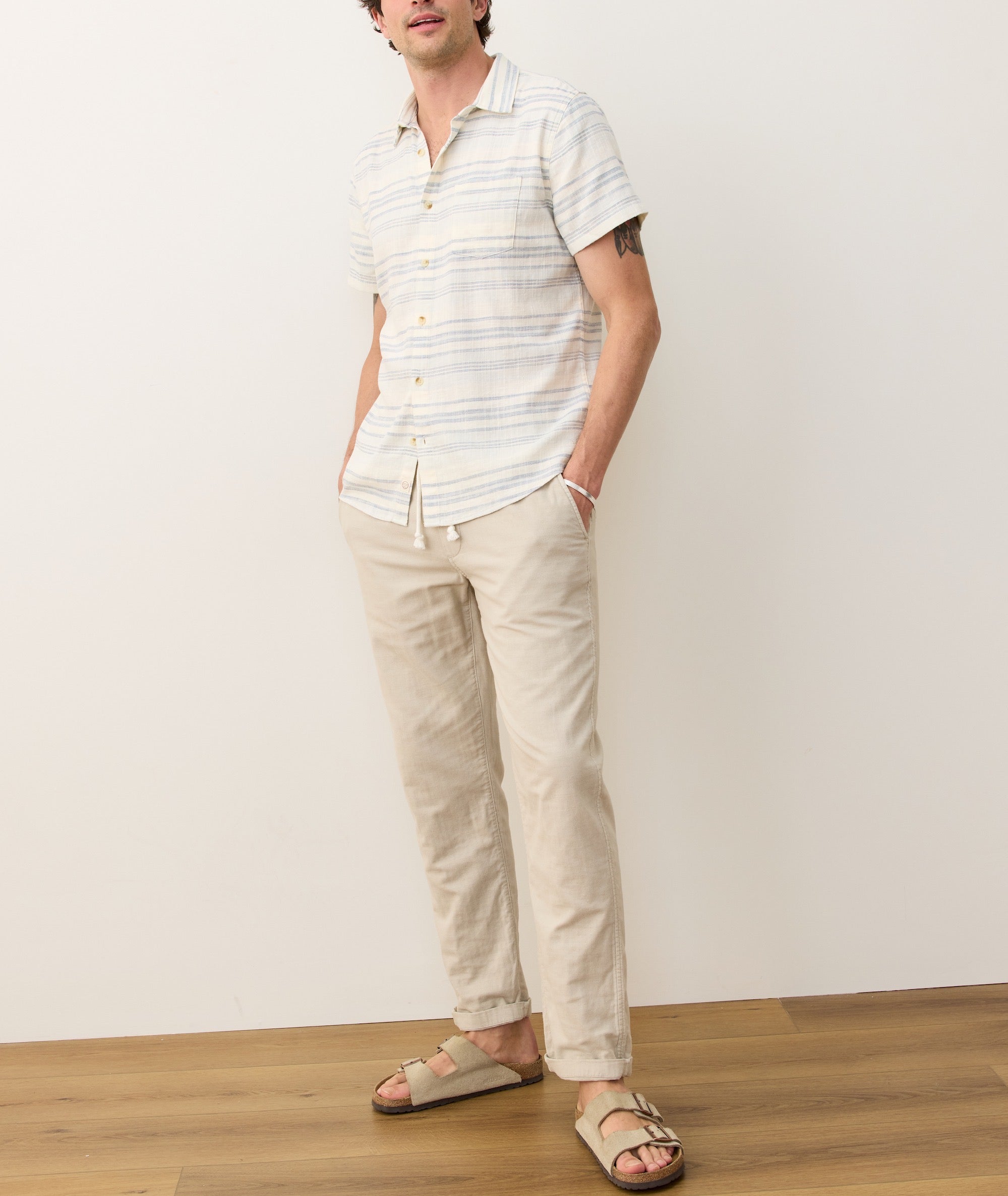 Stretch Selvage Short Sleeve Shirt