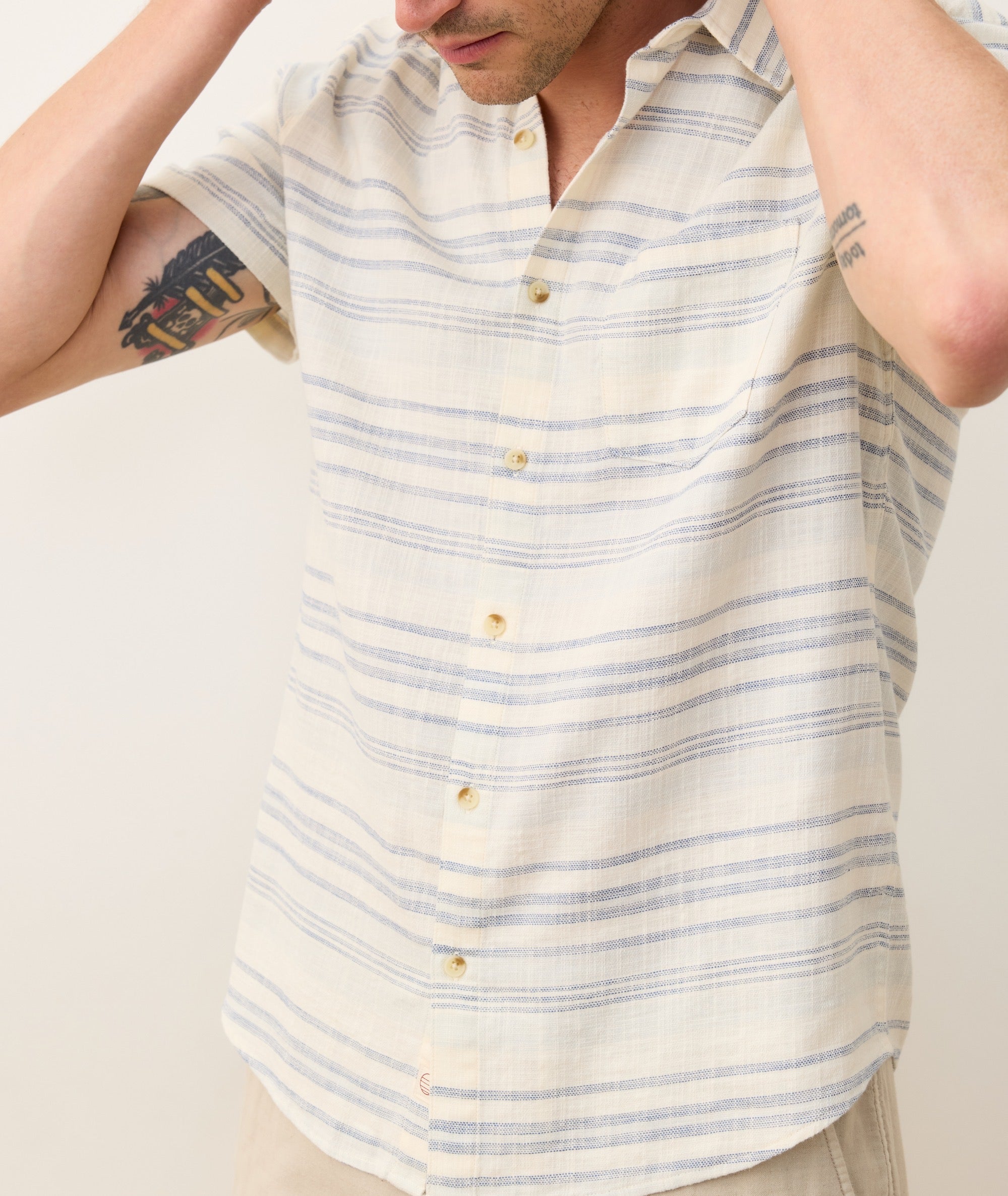 Stretch Selvage Short Sleeve Shirt