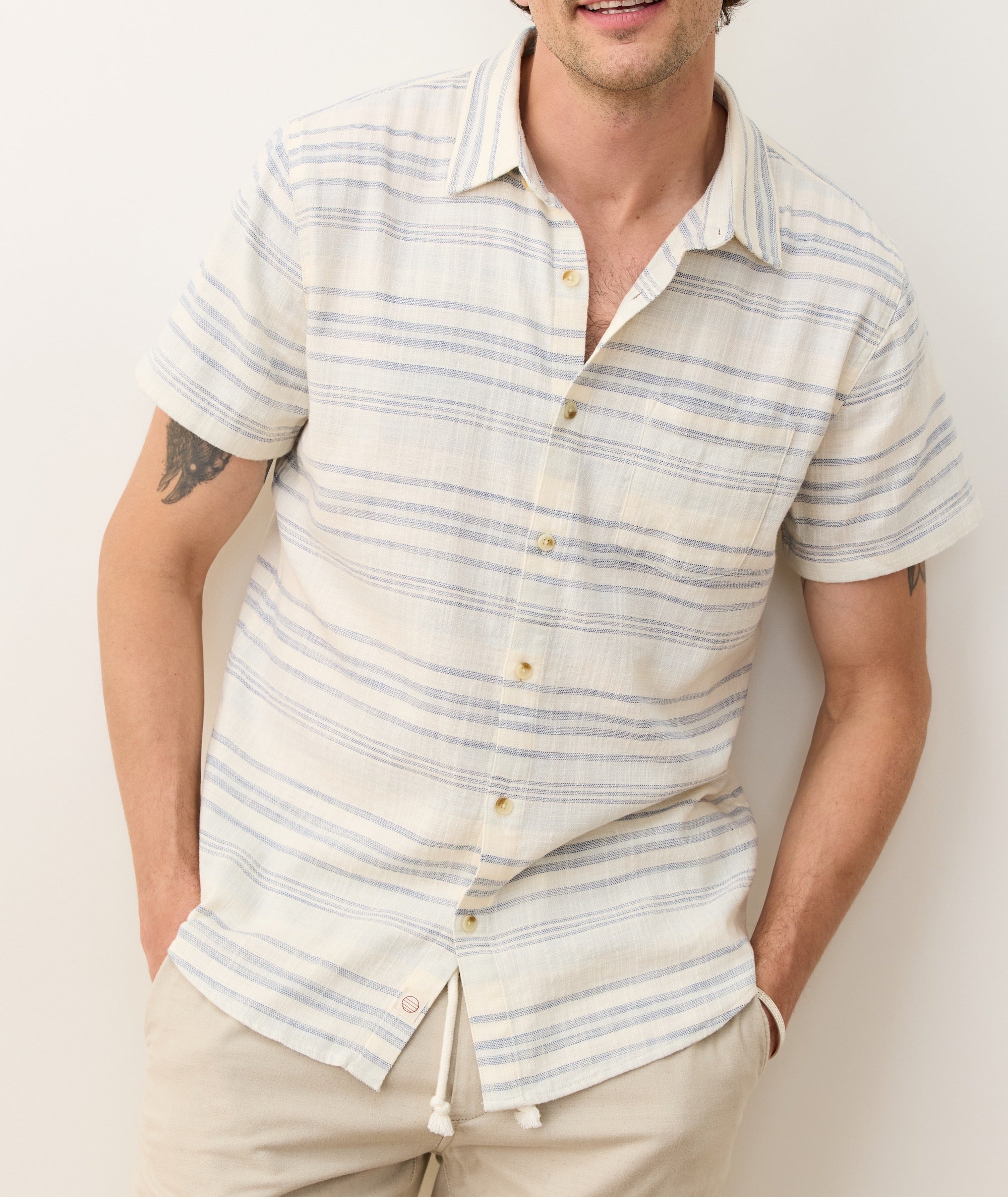 Stretch Selvage Short Sleeve Shirt