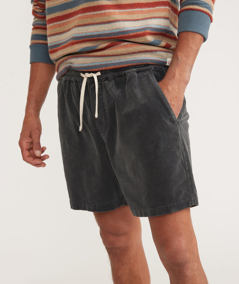 6" Saturday Cord Short in Faded Black