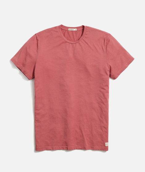 Signature Crew Tee in Mineral Red