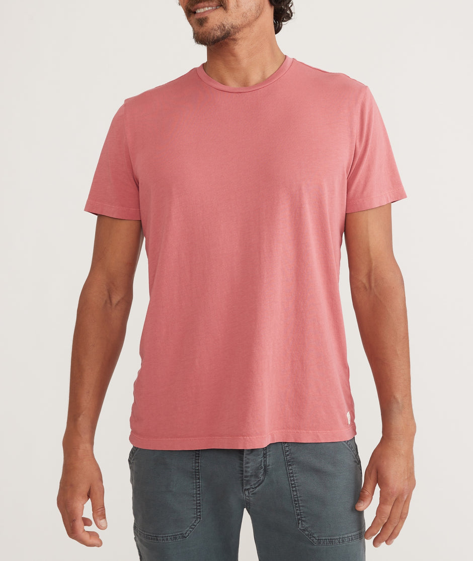 Signature Crew Tee in Mineral Red