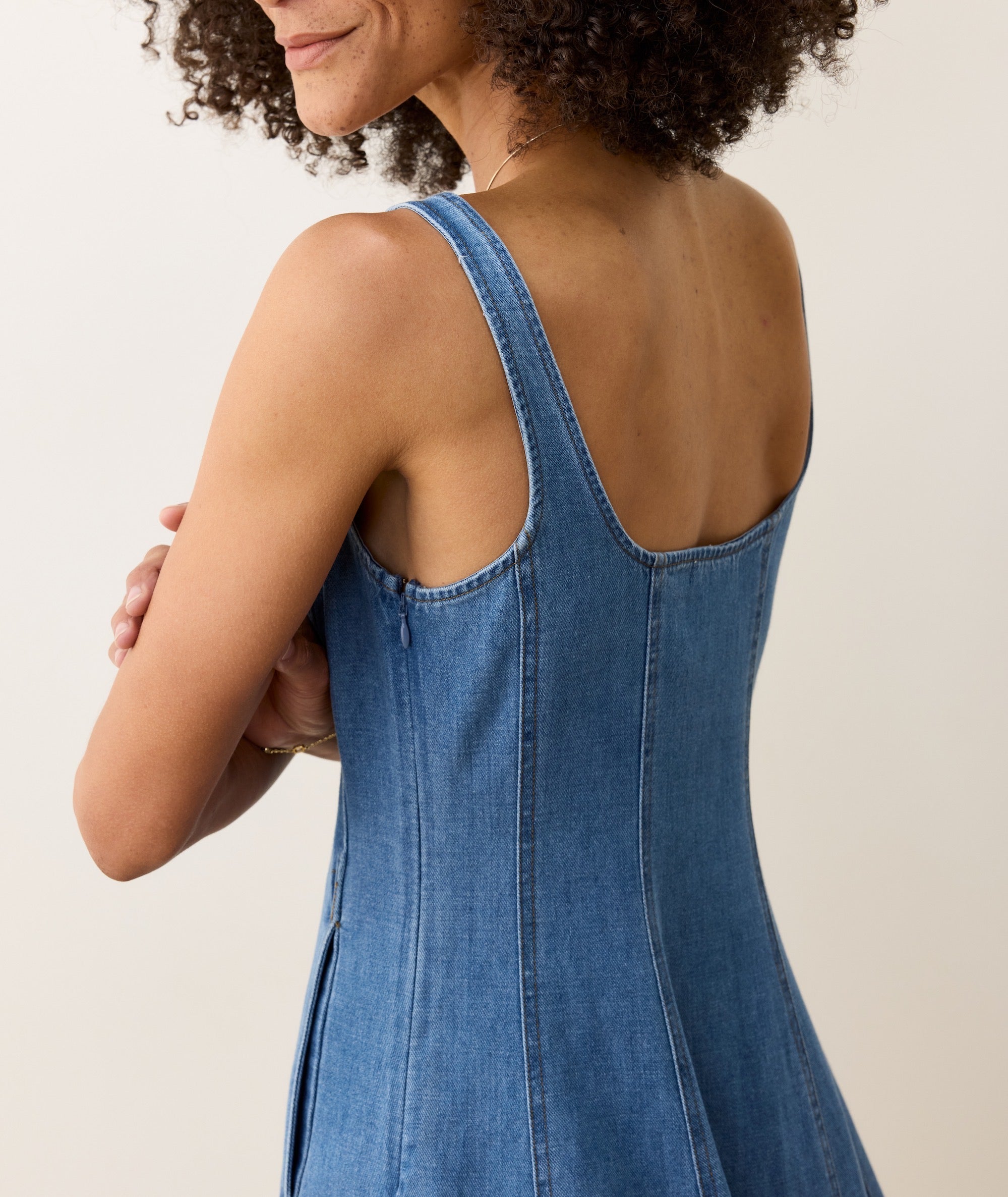 Marine Layer Women's Denim Midi Dress - Blue - Casual Dresses Marine Layer Women's Denim Midi Dress - Blue - Casual Dresses