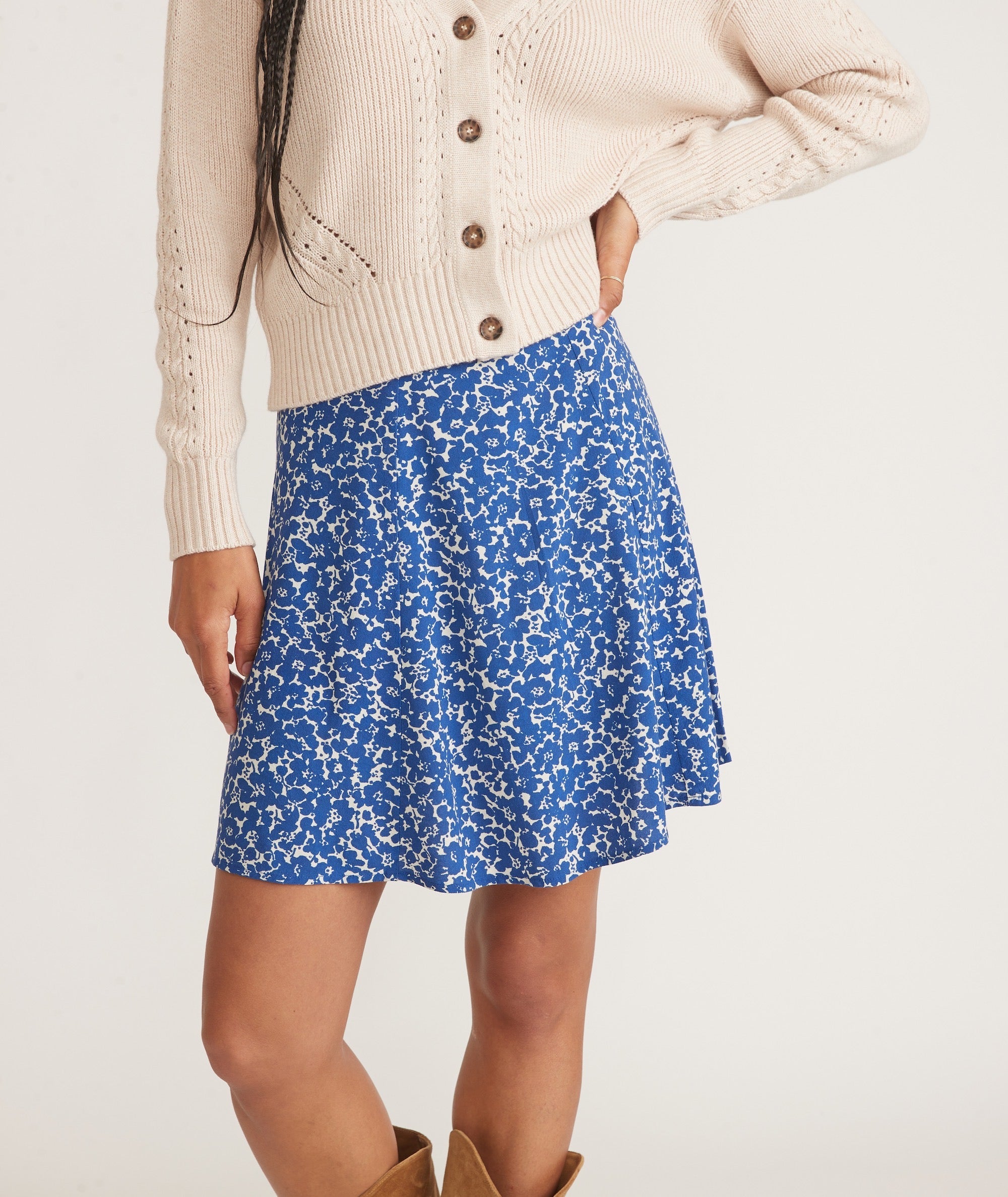 Layered top skirt blue