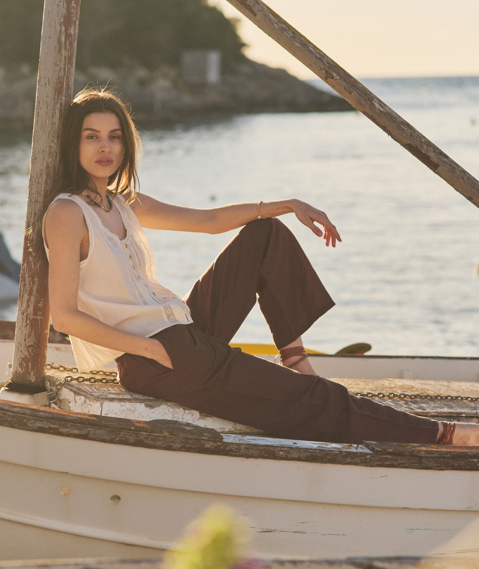 Linen Drawstring Pant