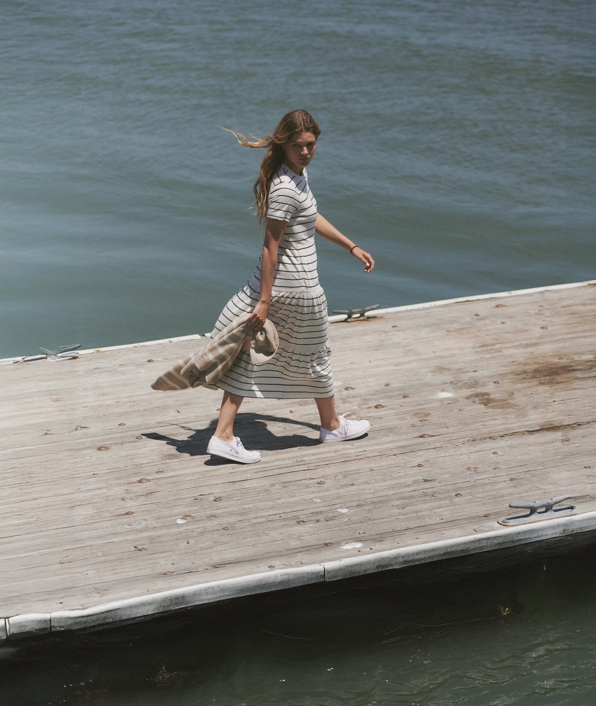 Sadie Vintage Slub Midi Dress