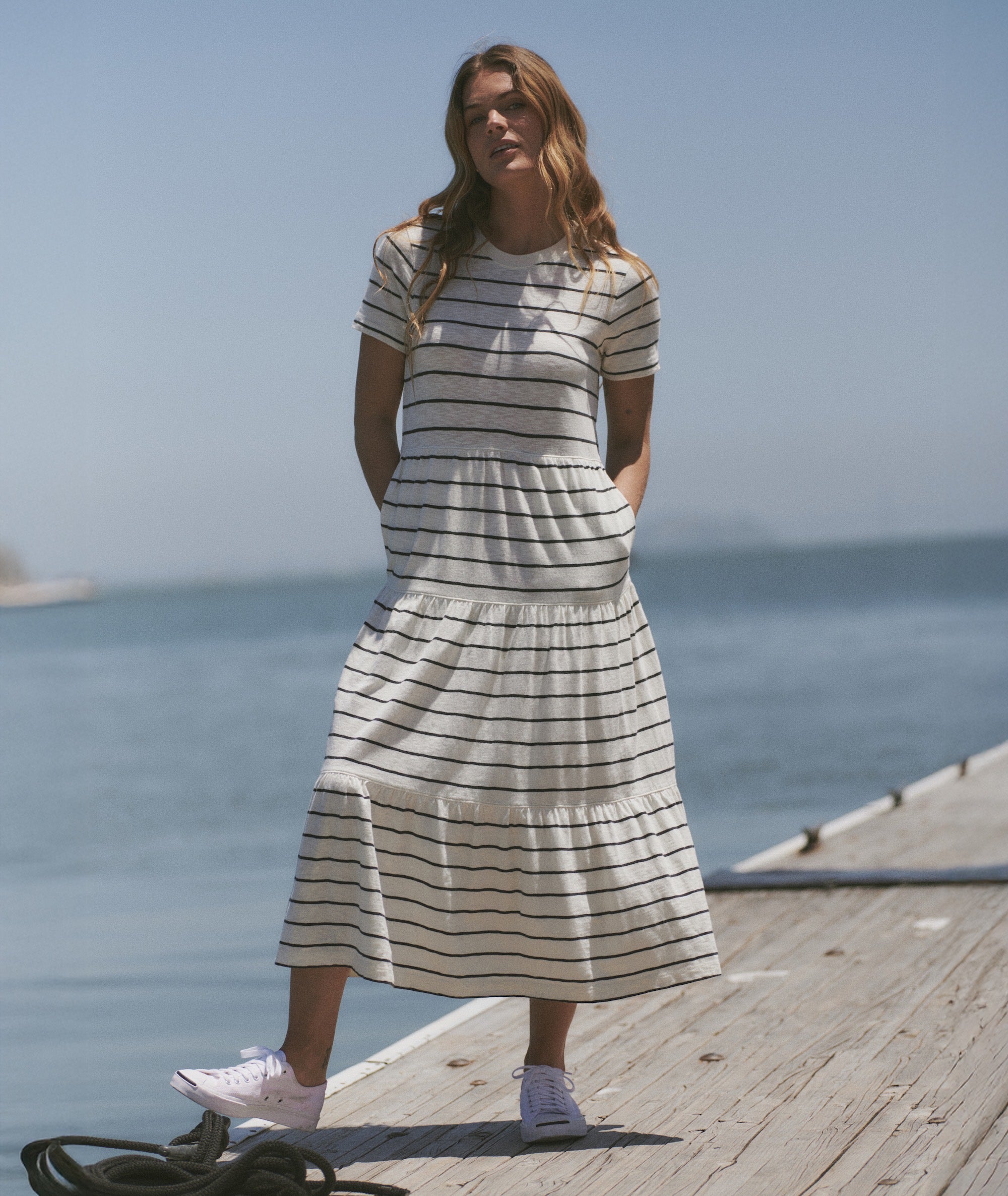 Sadie Vintage Slub Midi Dress