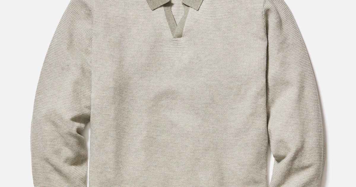 Liam Long Sleeve Sweater Polo – Marine Layer