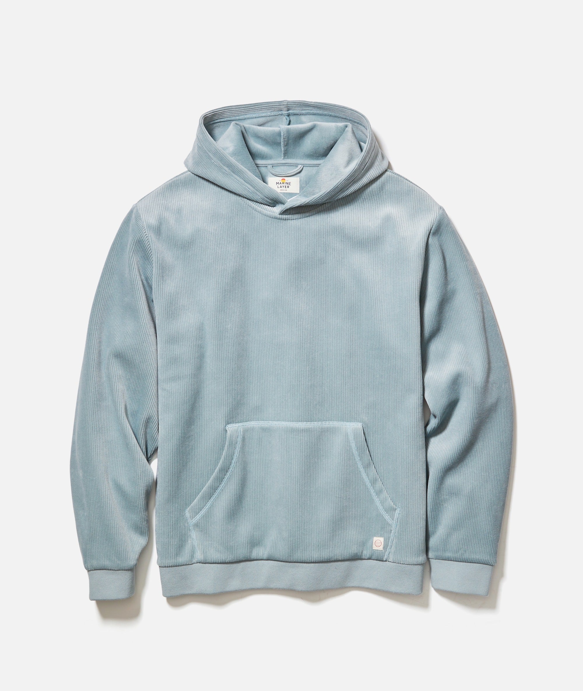 VELOUR PULLOVER HOODIE HEATHER GREY