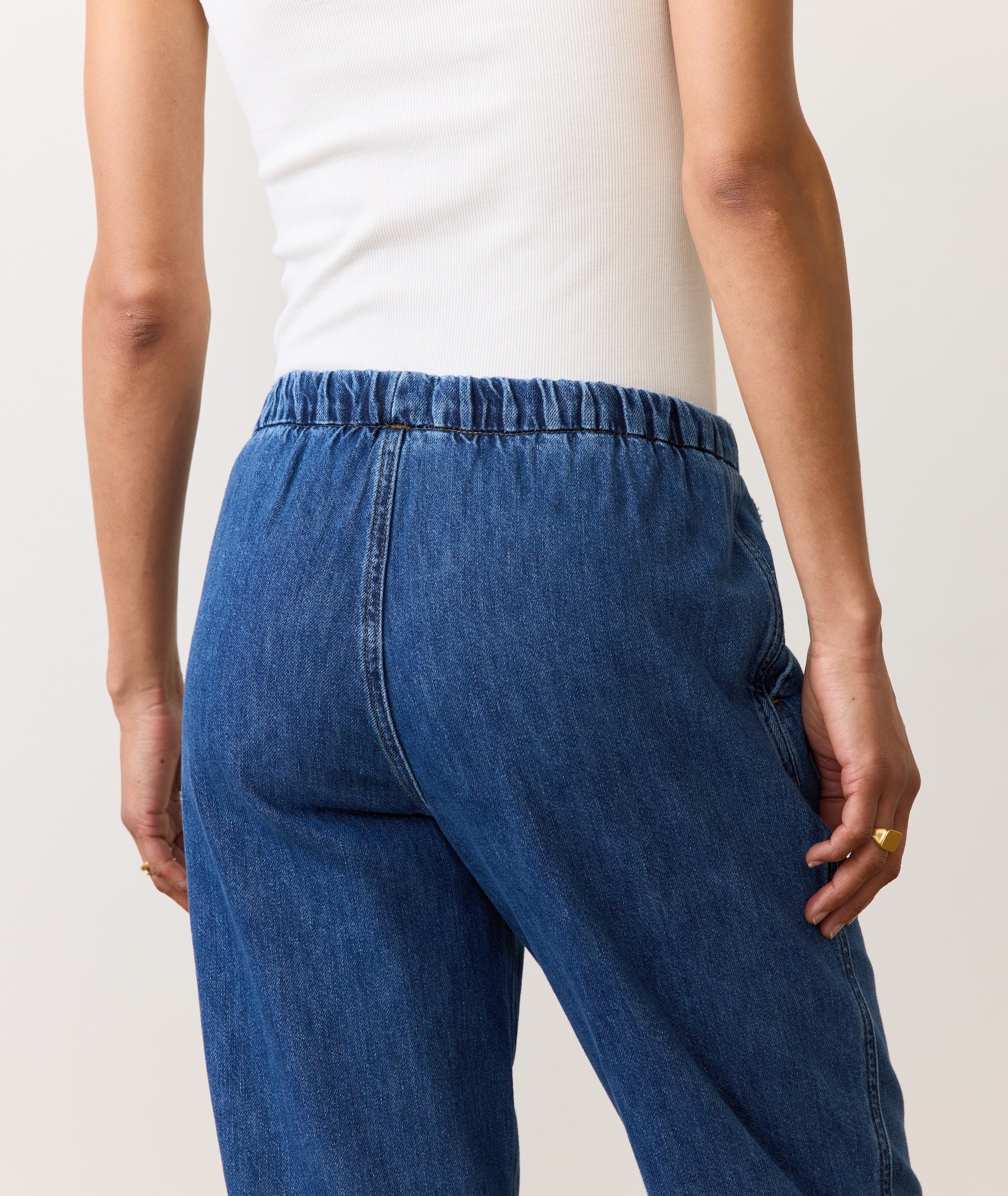Drawstring Denim Pant