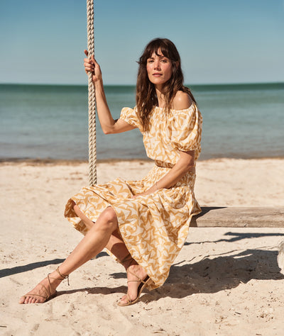 Bea Poplin Midi Skirt