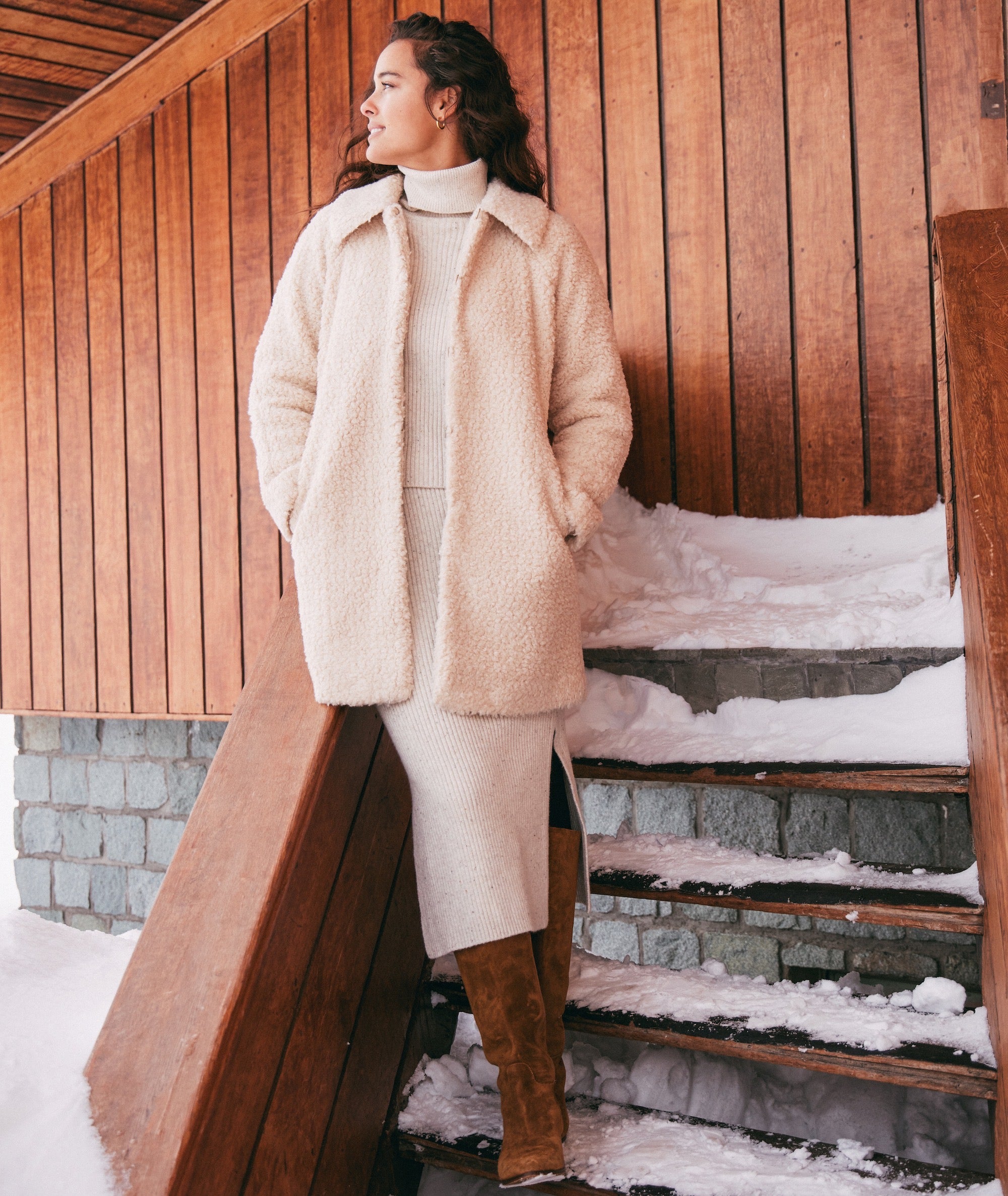 Layered skirt coat top