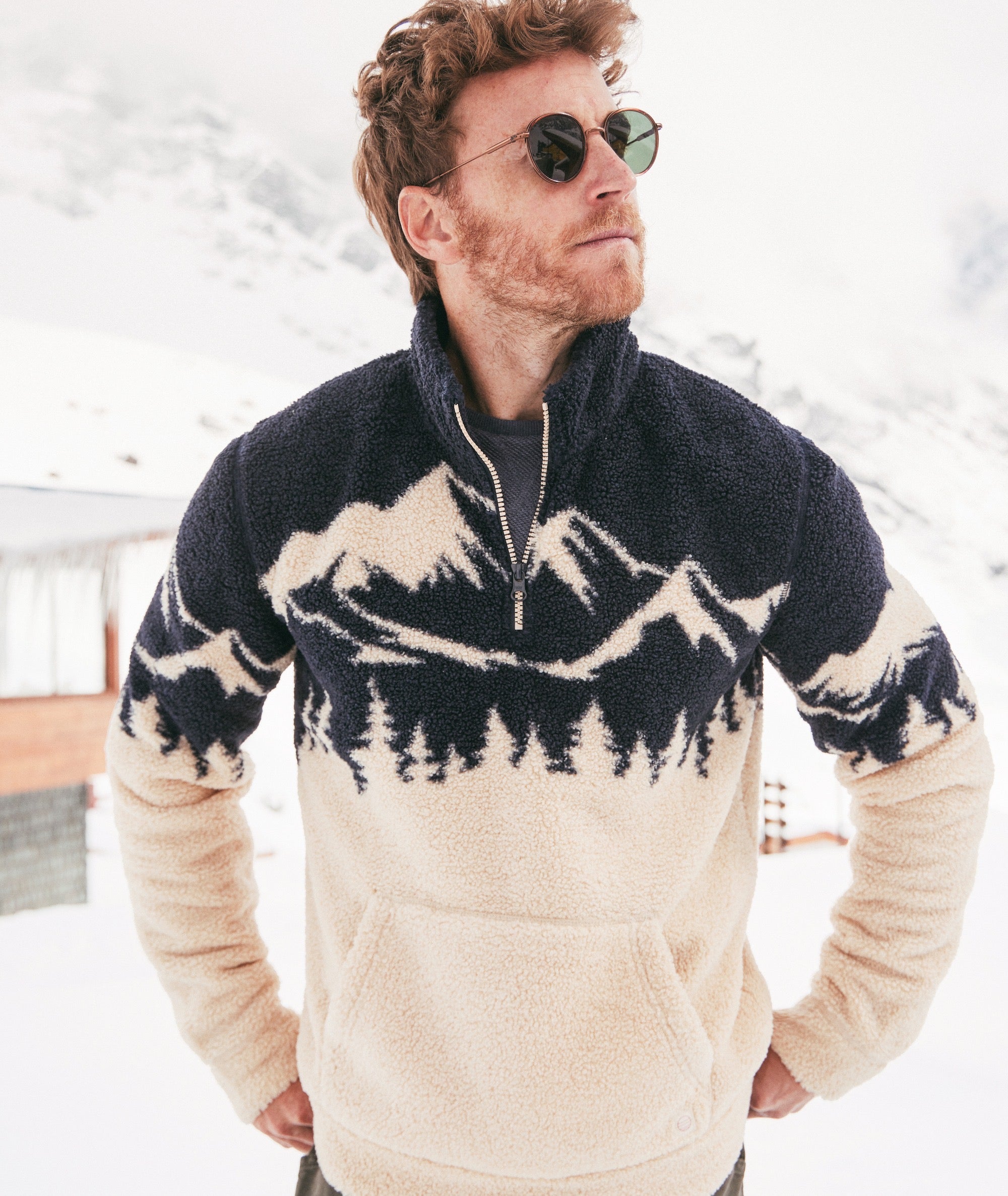 Guys sherpa pullover store