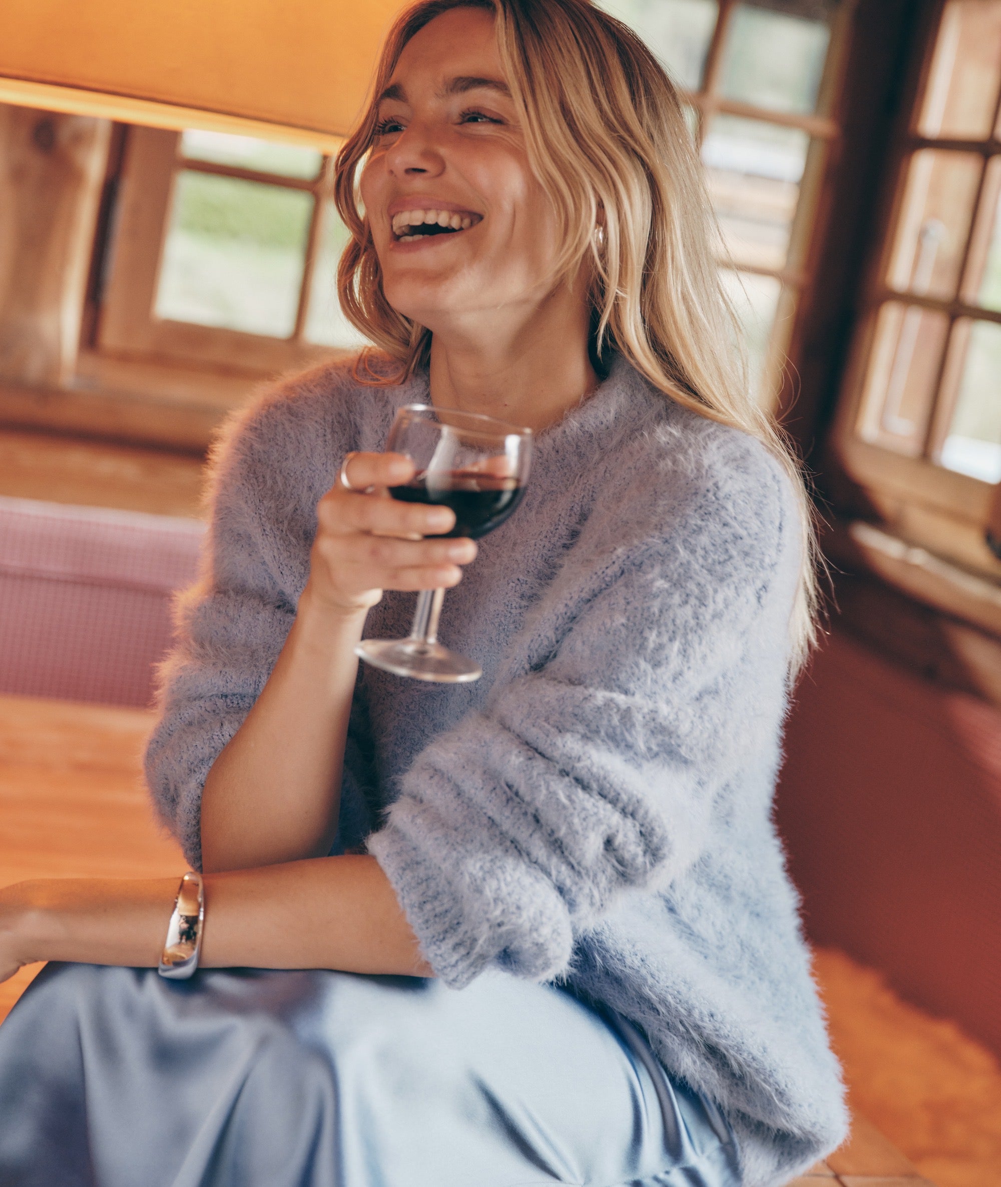 Teddy Eyelash Crewneck Sweater