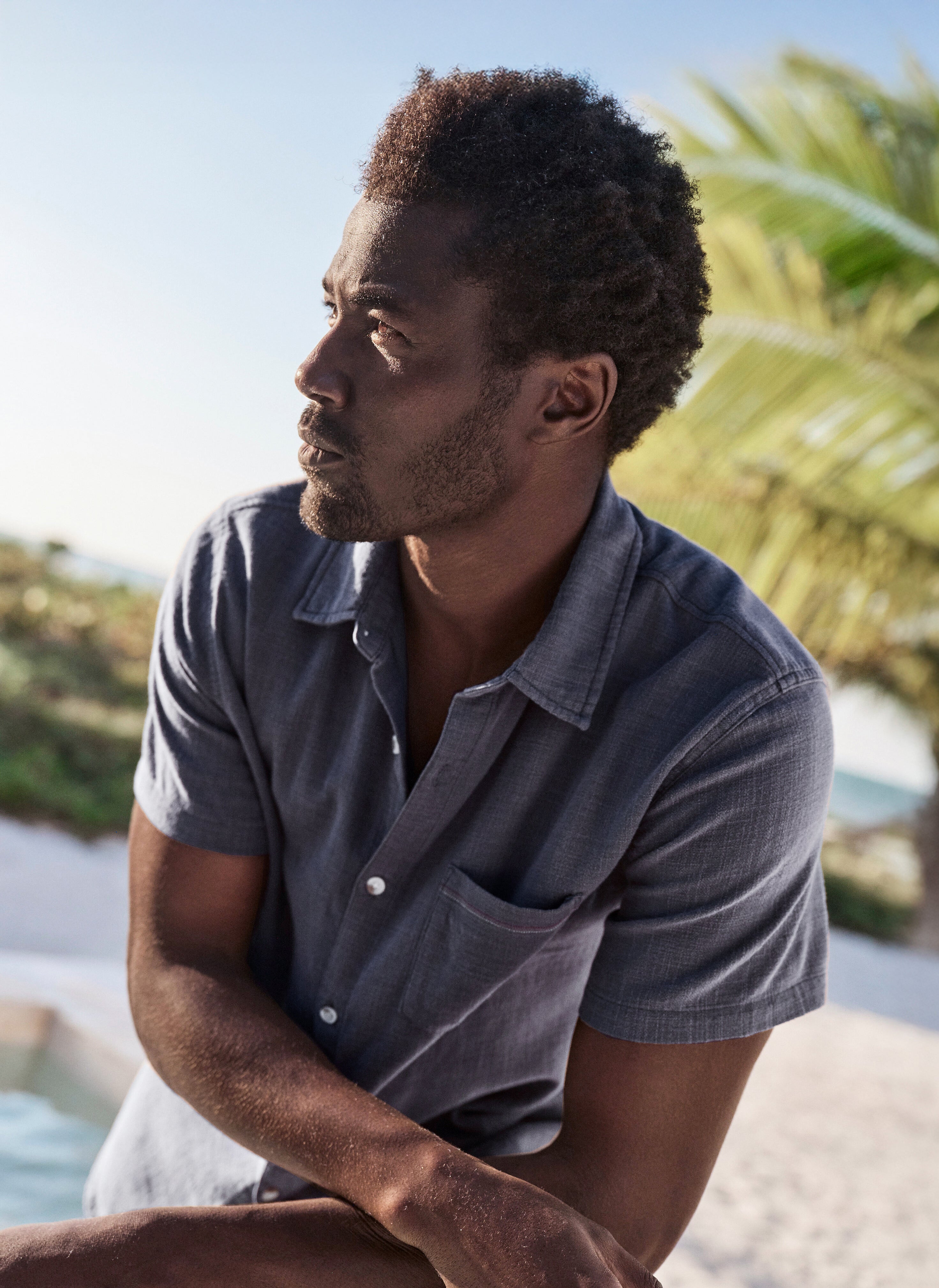 Stretch Selvage Short Sleeve Shirt