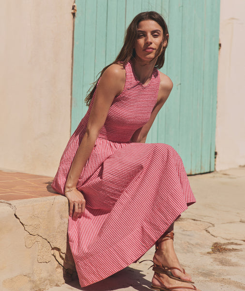 Marine Layer Darcy Seersucker Maxi Dress