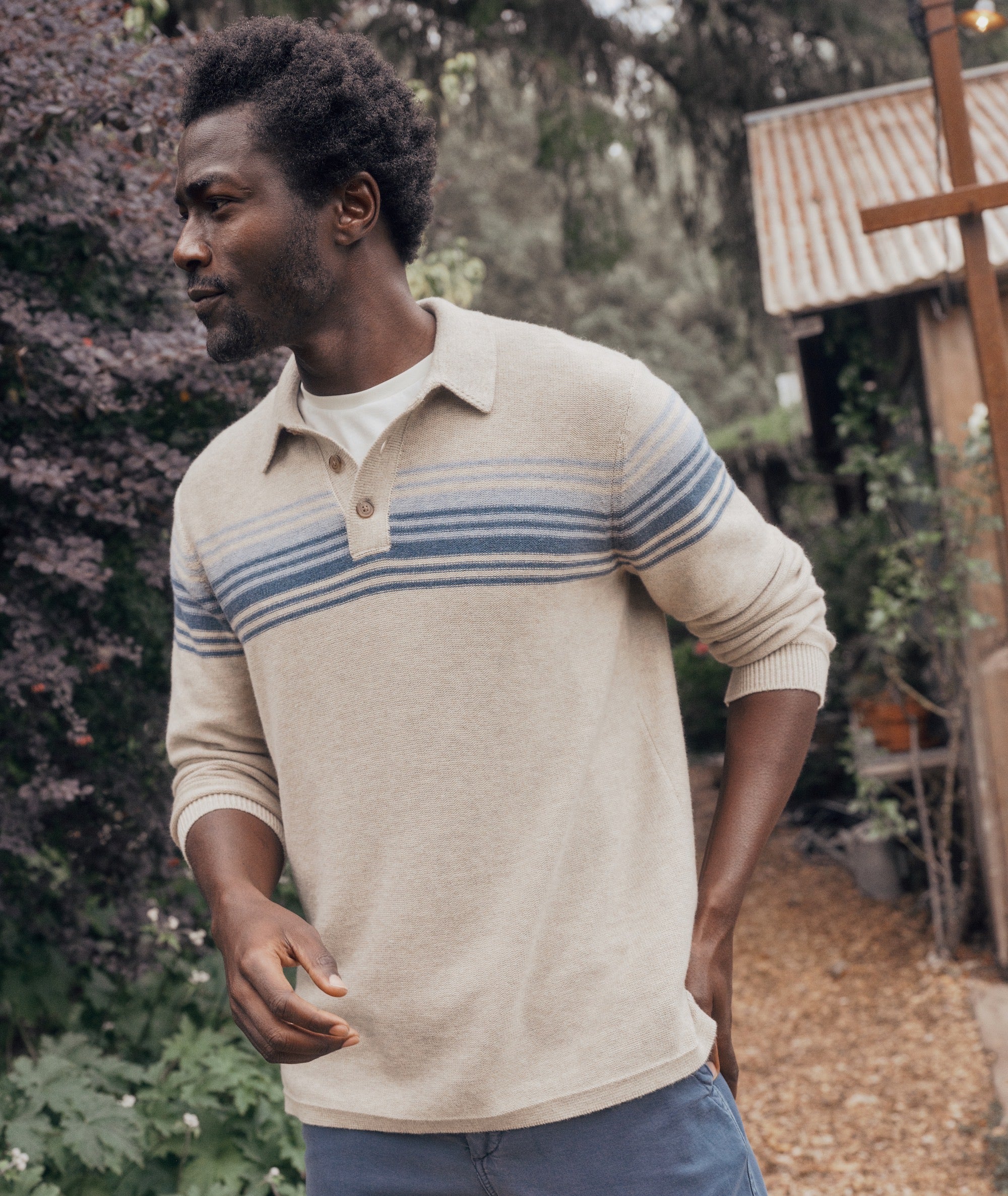 Elias Sweater Polo Marine Layer