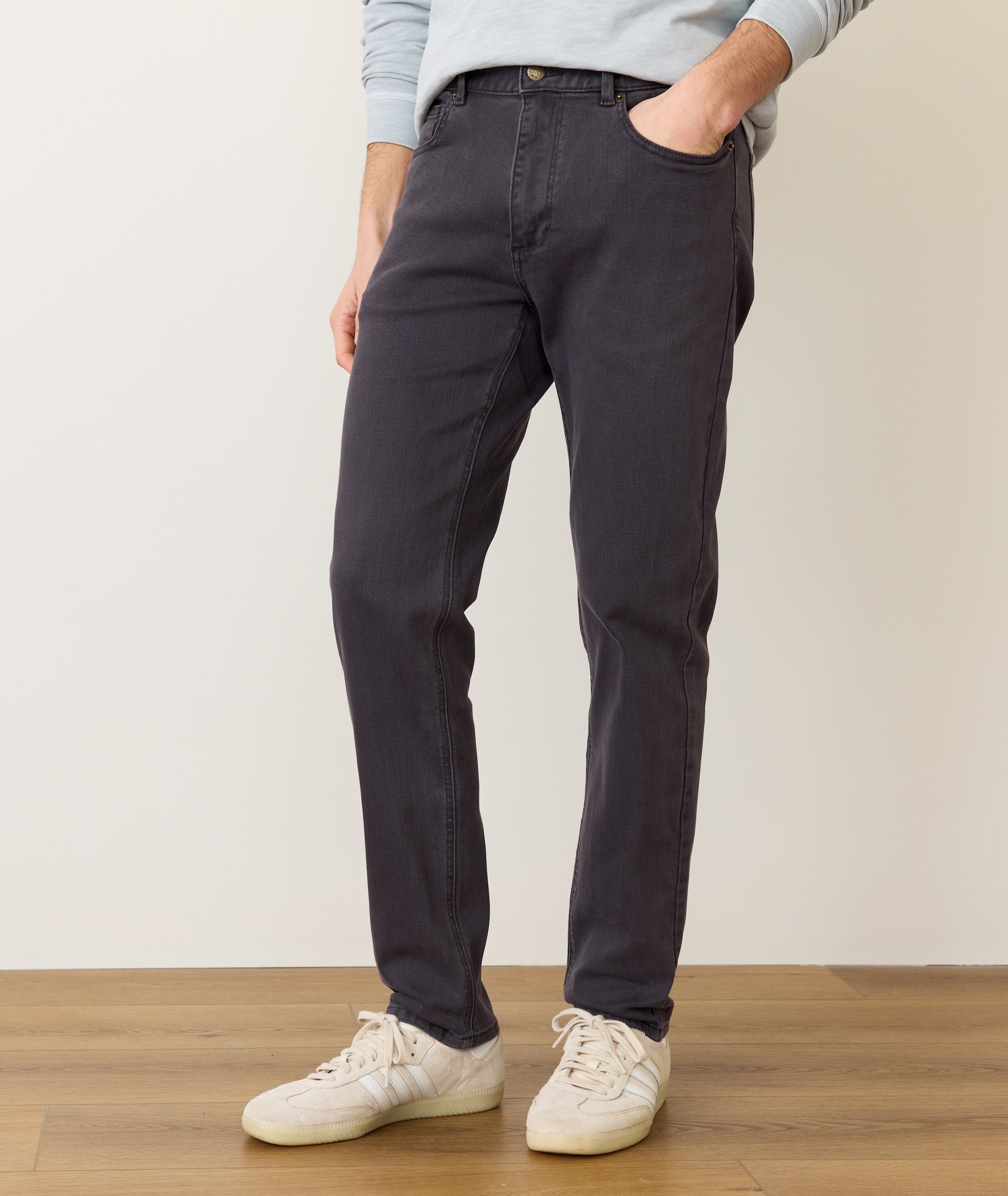 5 Pocket Slim Straight Twill Pant