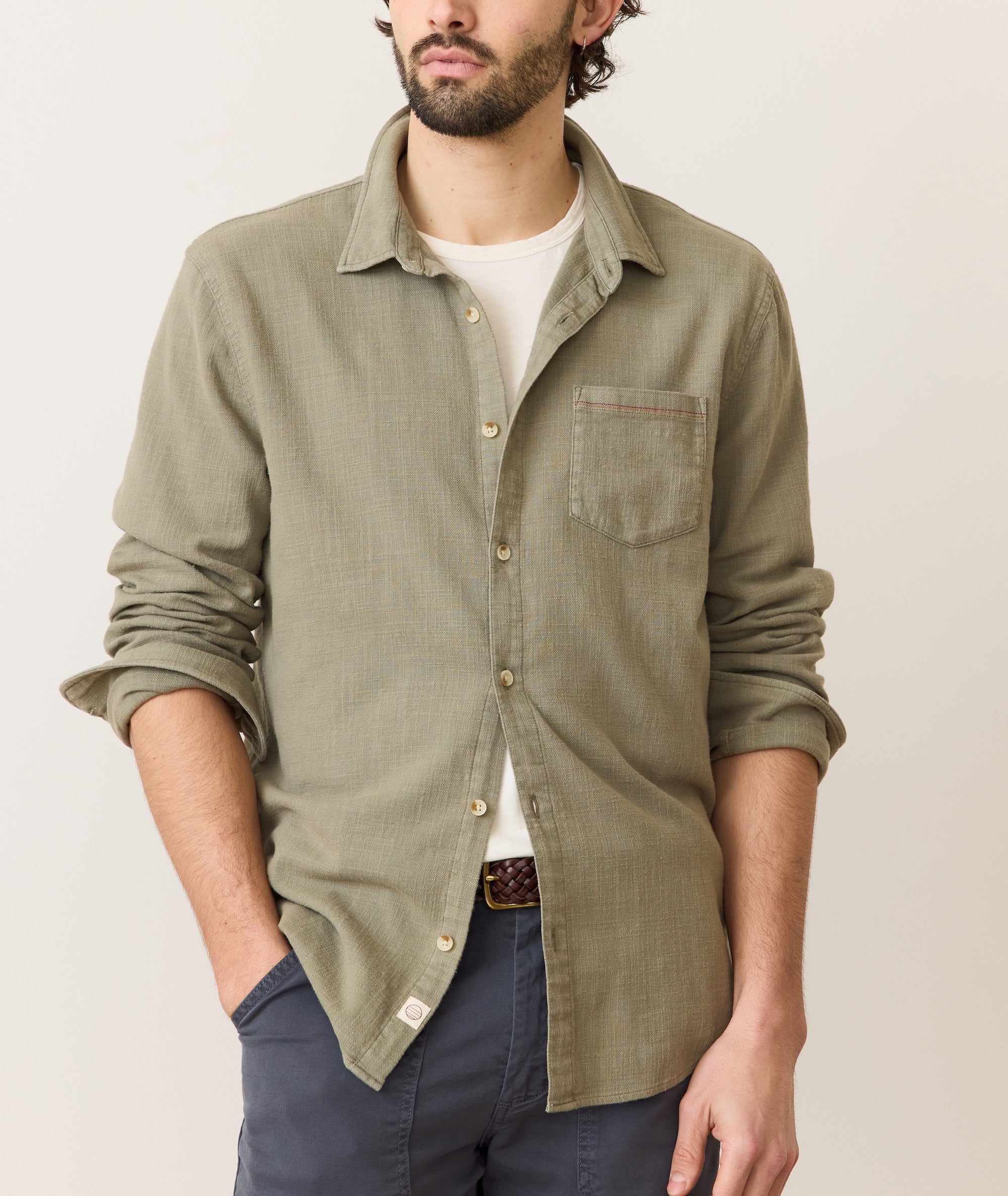 Stretch Selvage Long Sleeve Shirt