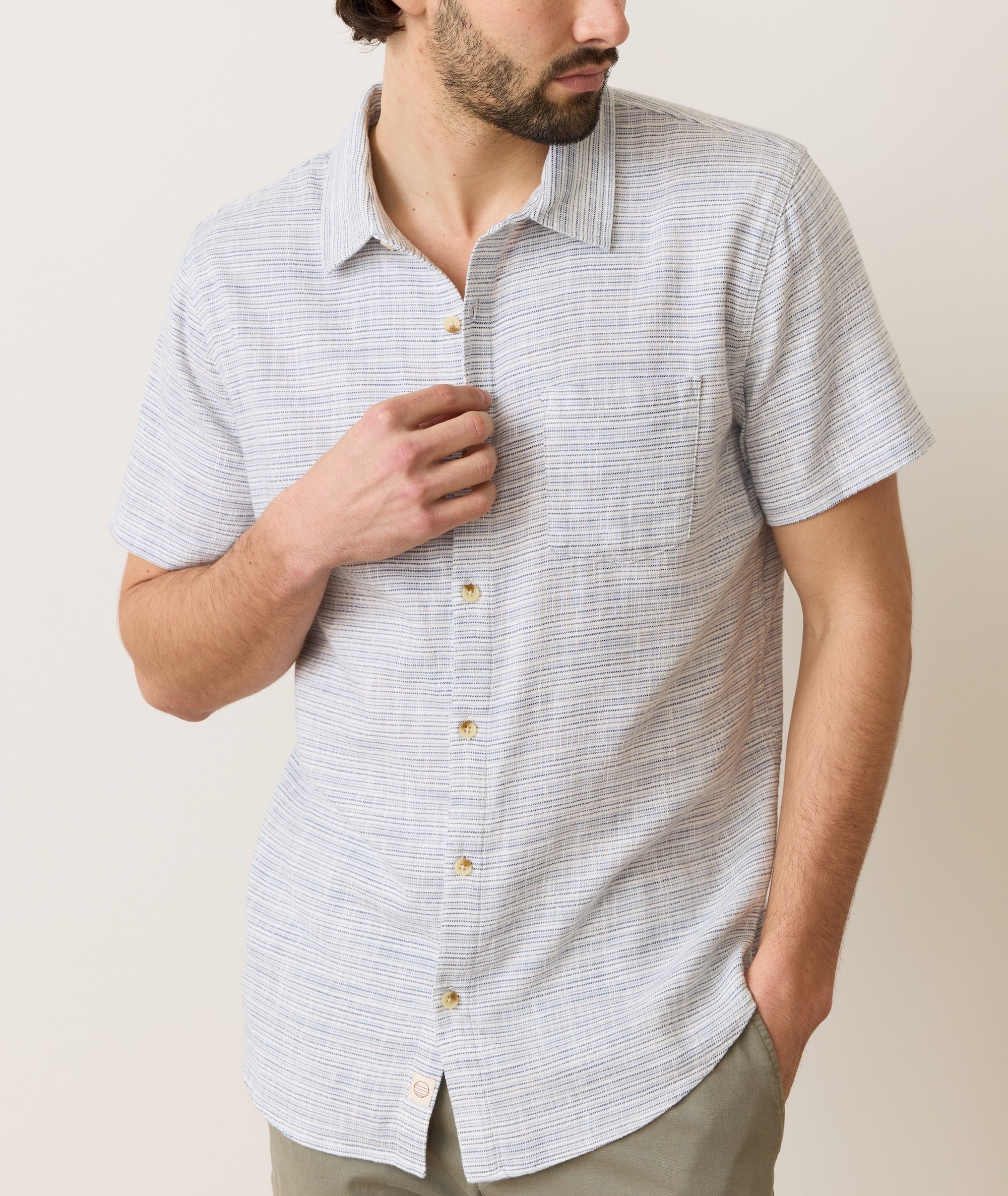 Stretch Selvage Short Sleeve Shirt