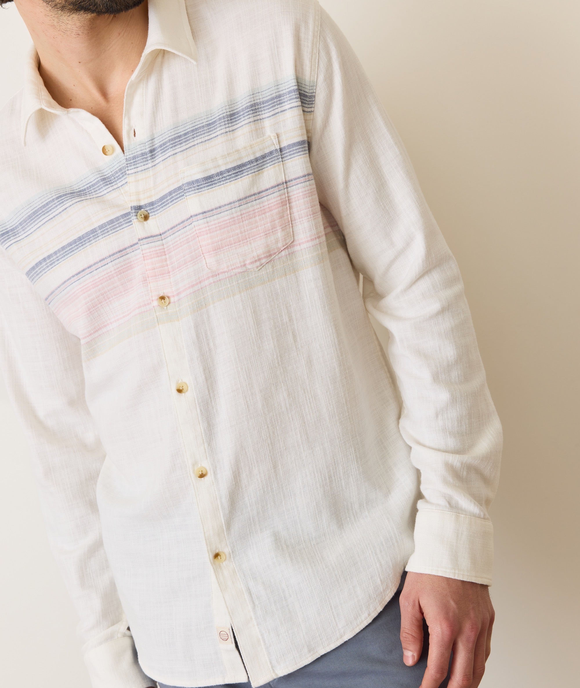 Stretch Selvage Long Sleeve Shirt