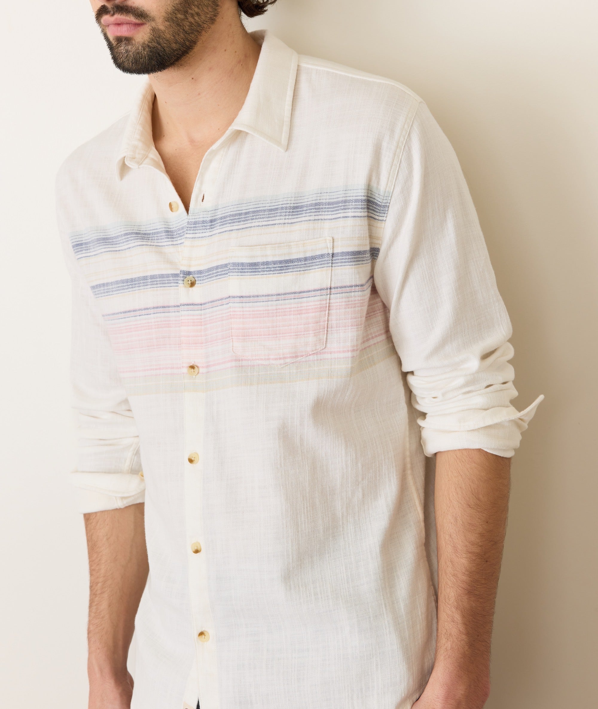 Stretch Selvage Long Sleeve Shirt