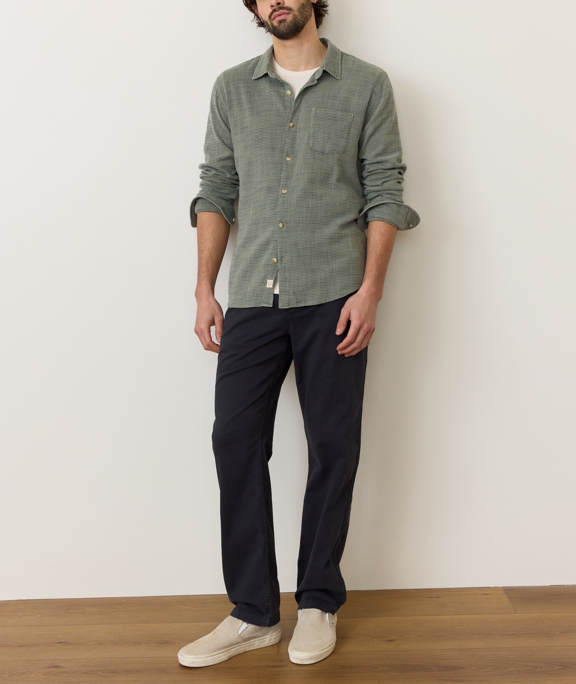 Stretch Selvage Long Sleeve Shirt