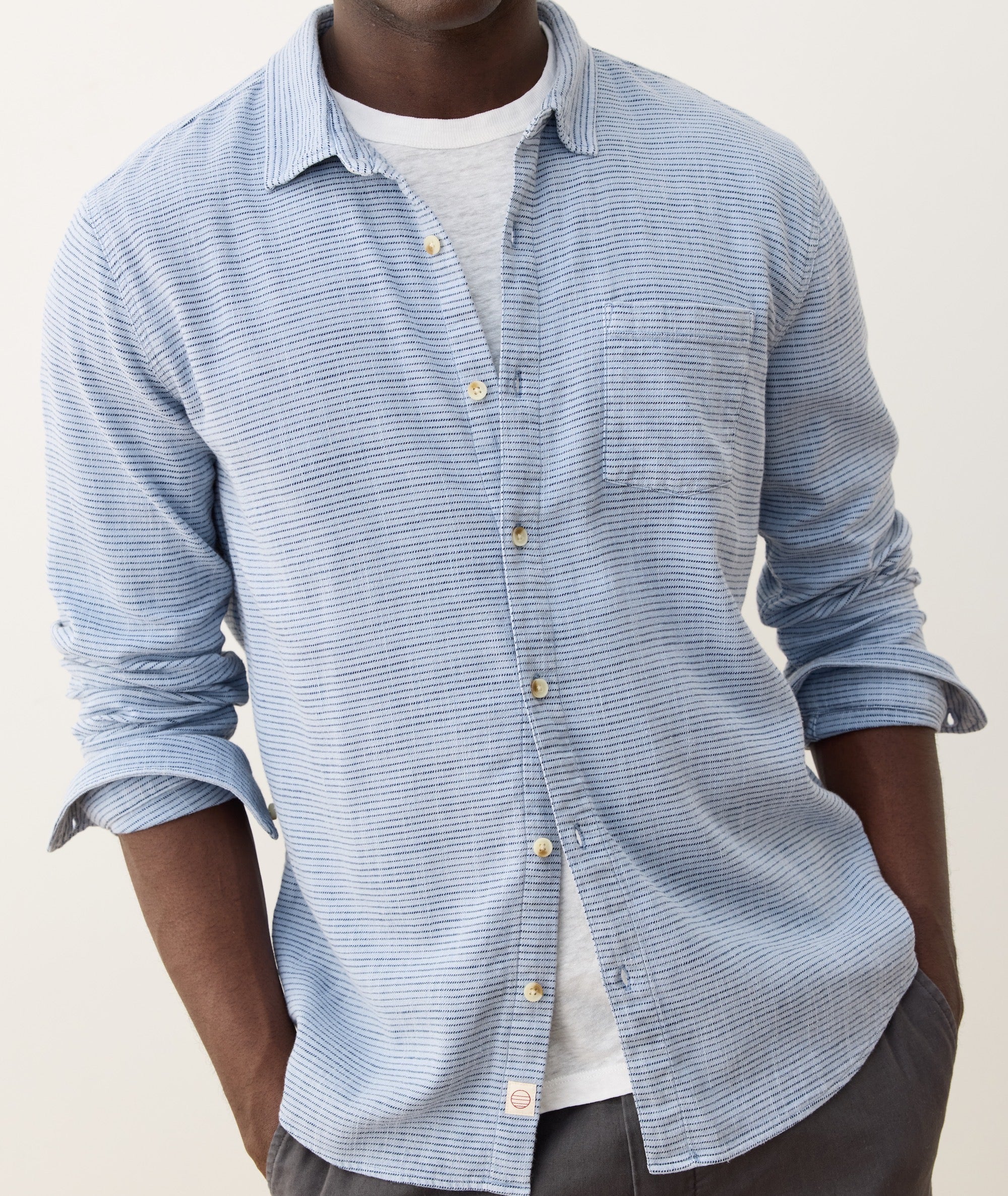 Stretch Selvage Long Sleeve Shirt
