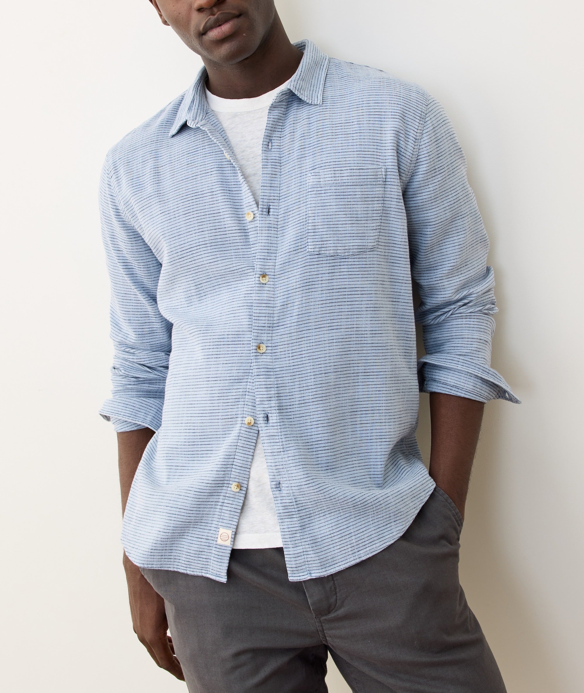 Stretch Selvage Long Sleeve Shirt