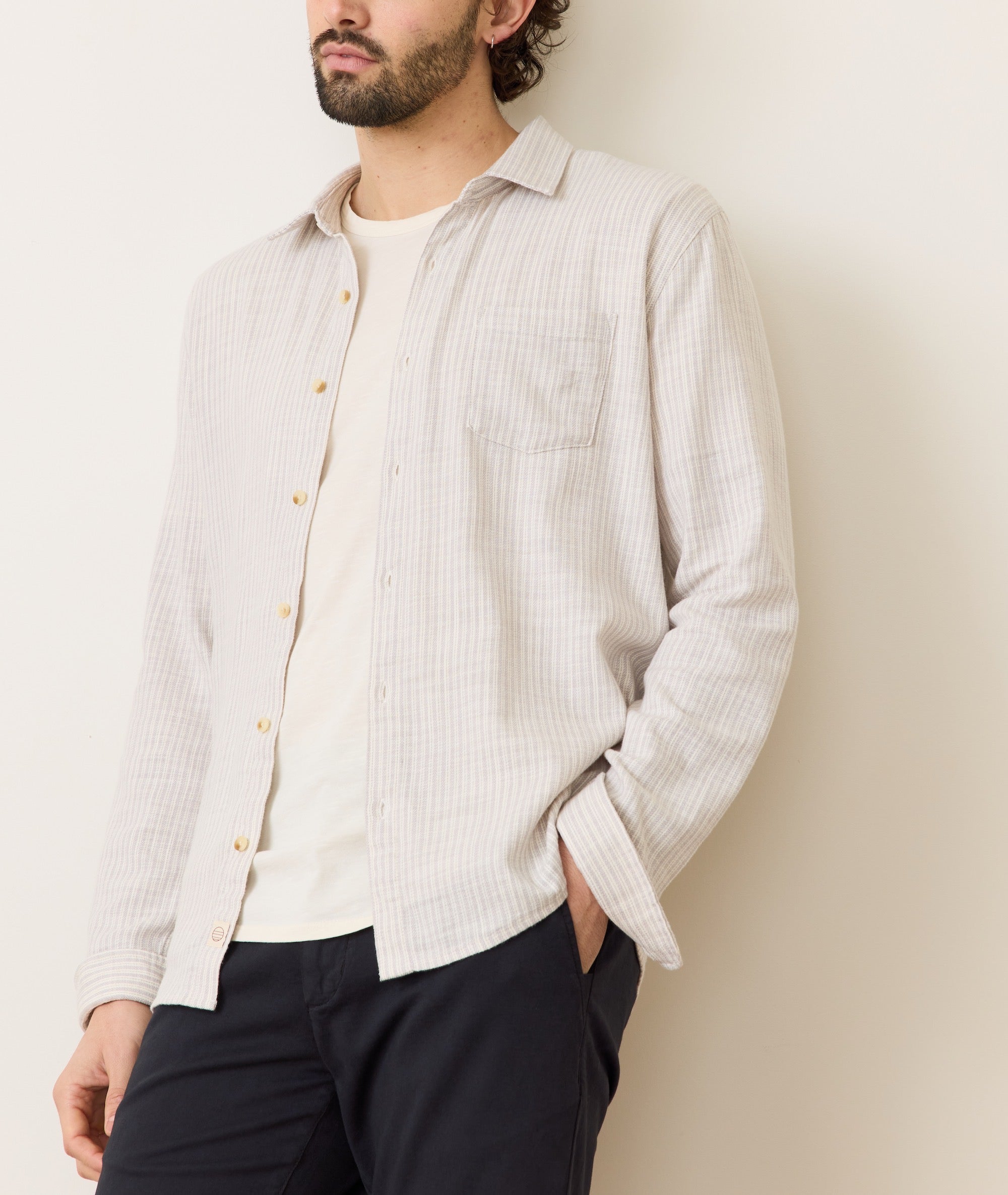 Stretch Selvage Long Sleeve Shirt