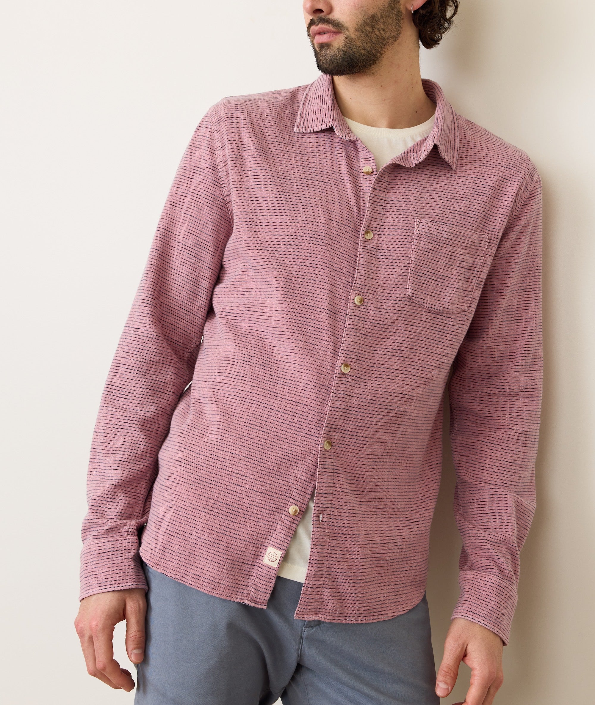 Stretch Selvage Long Sleeve Shirt