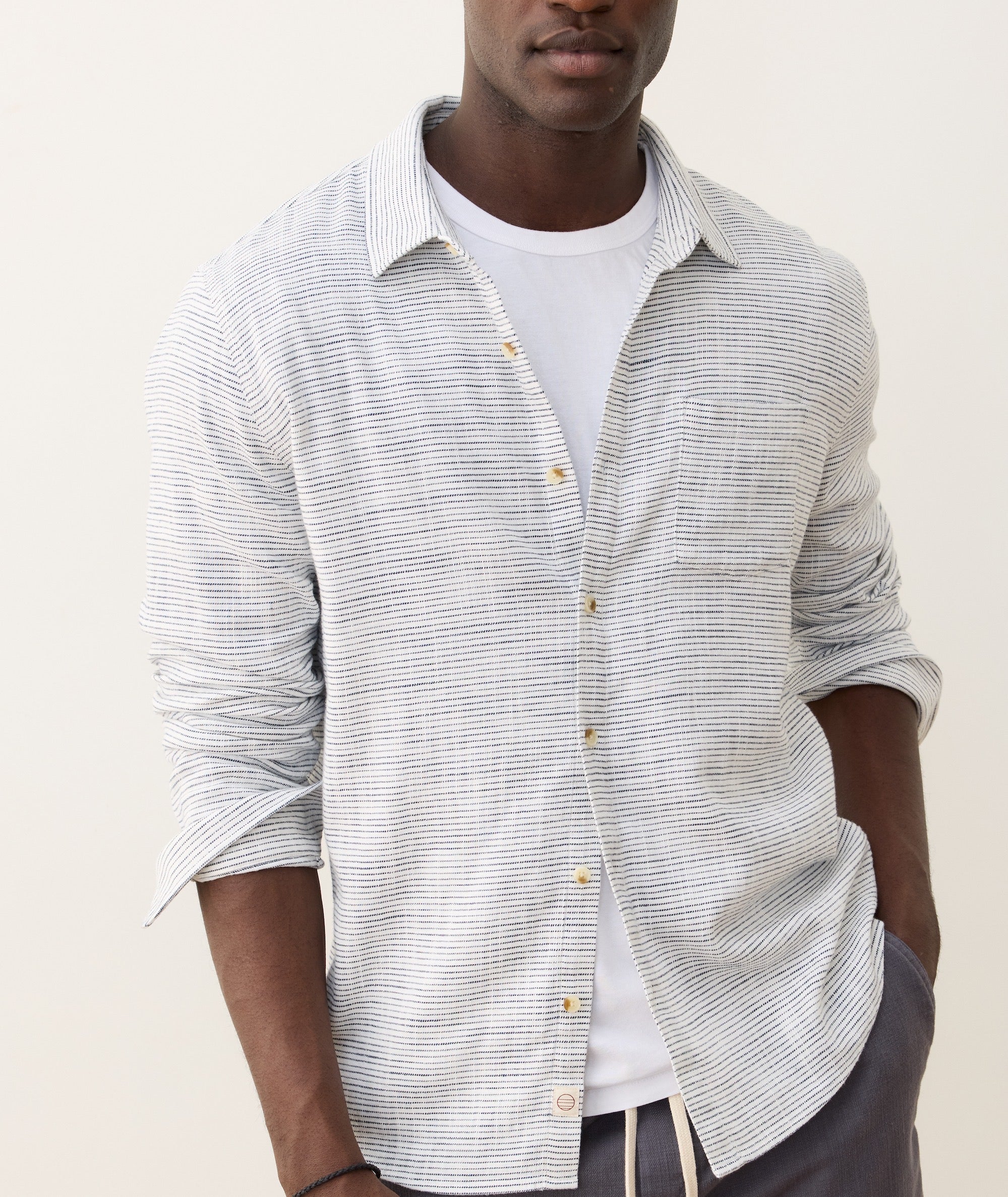 Stretch Selvage Long Sleeve Shirt