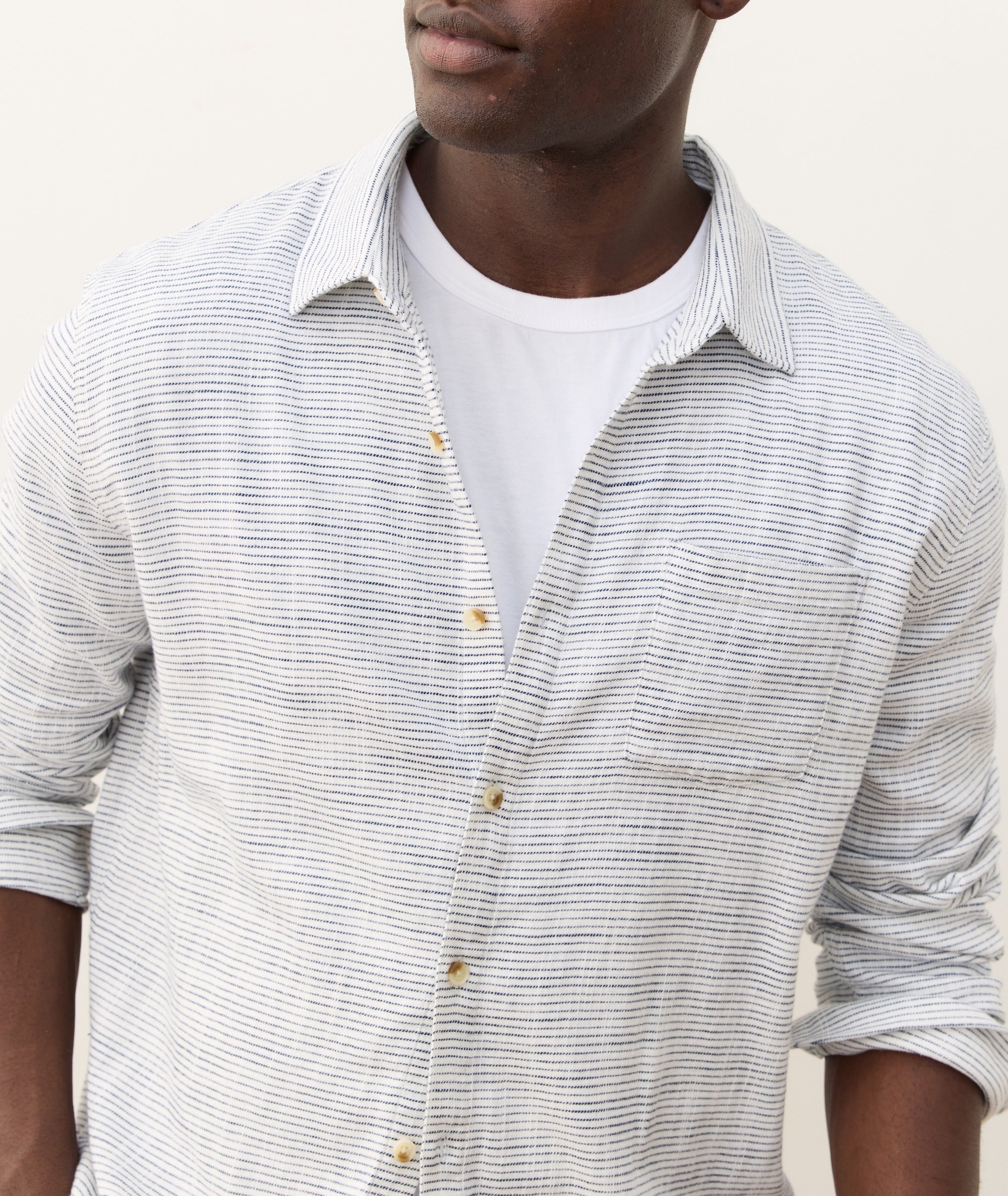 Stretch Selvage Long Sleeve Shirt