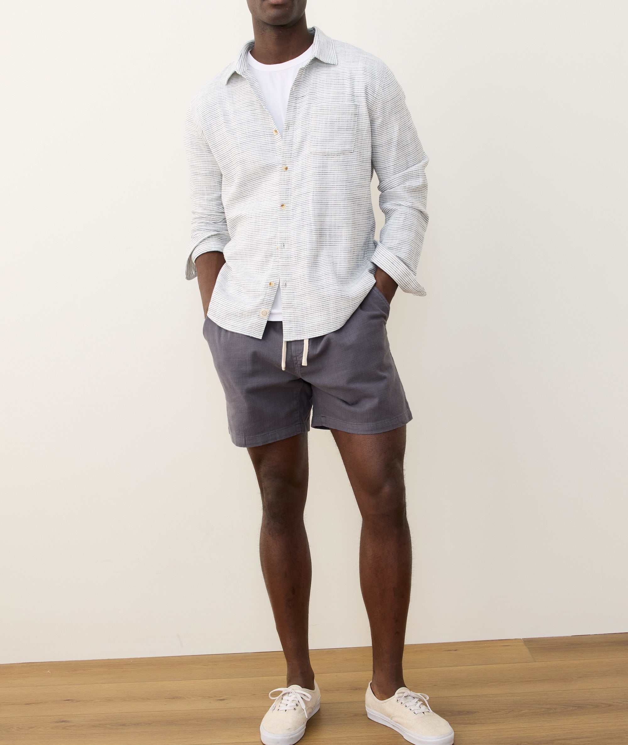 Stretch Selvage Long Sleeve Shirt