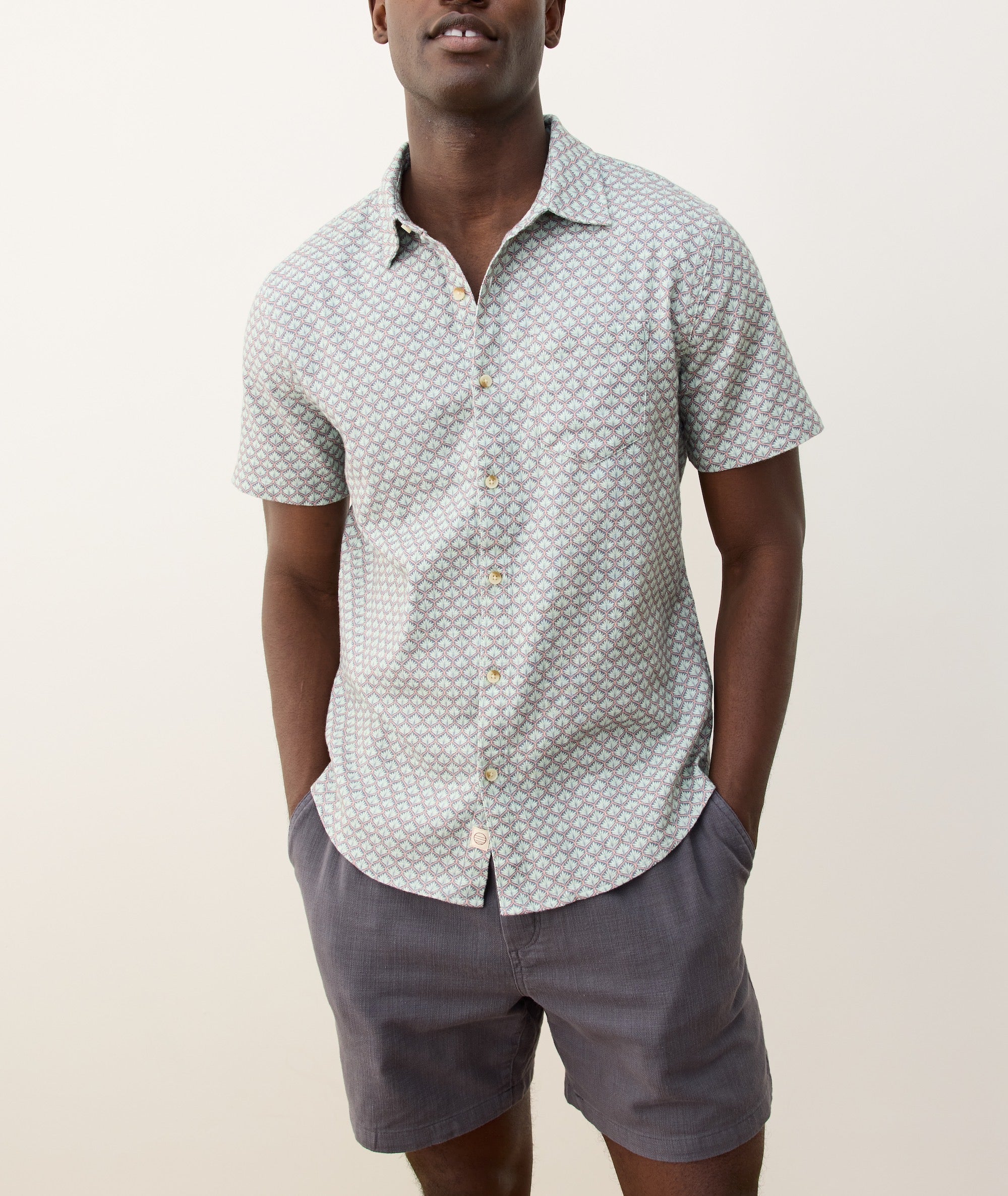 Stretch Selvage Short Sleeve Shirt