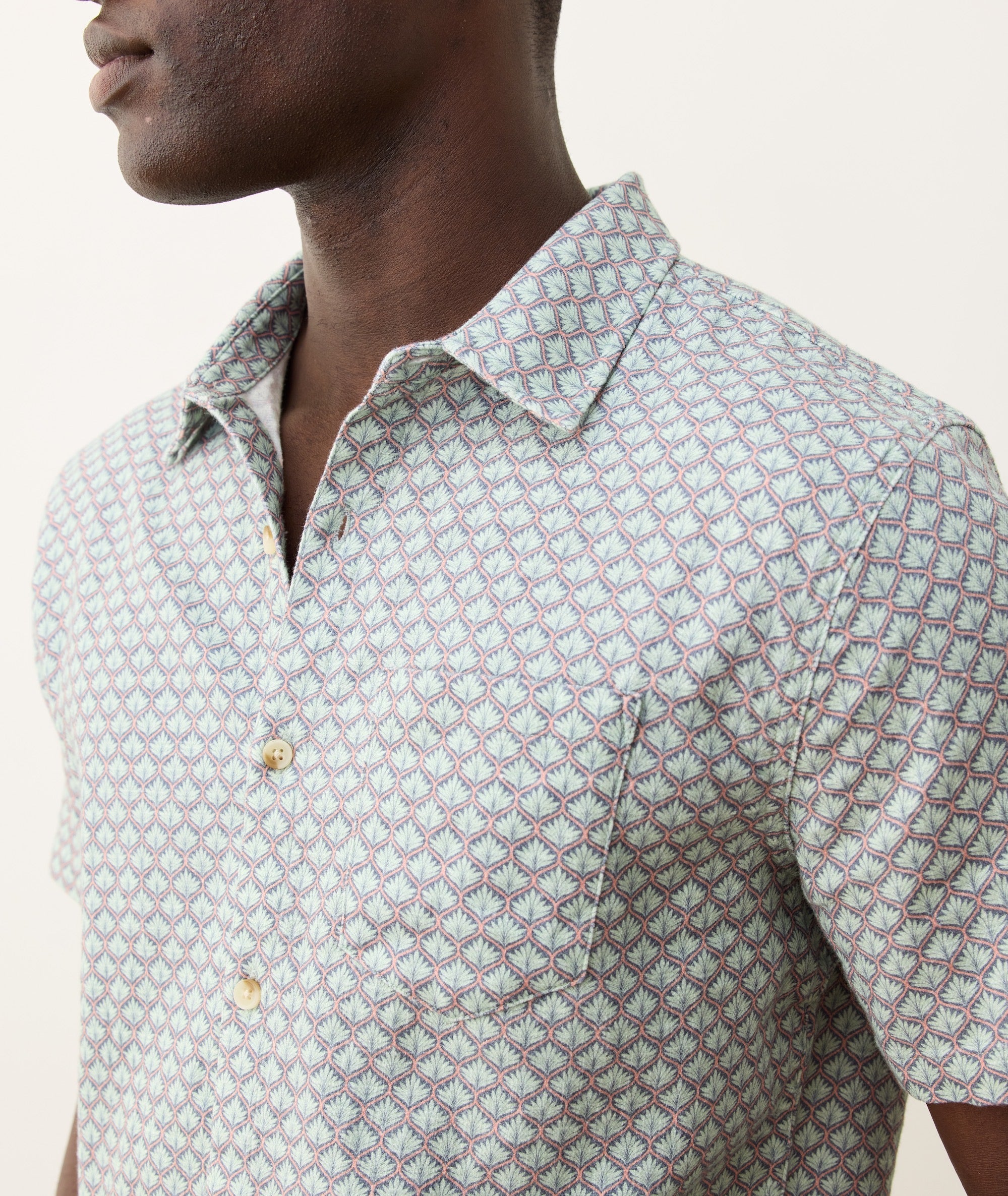 Stretch Selvage Short Sleeve Shirt