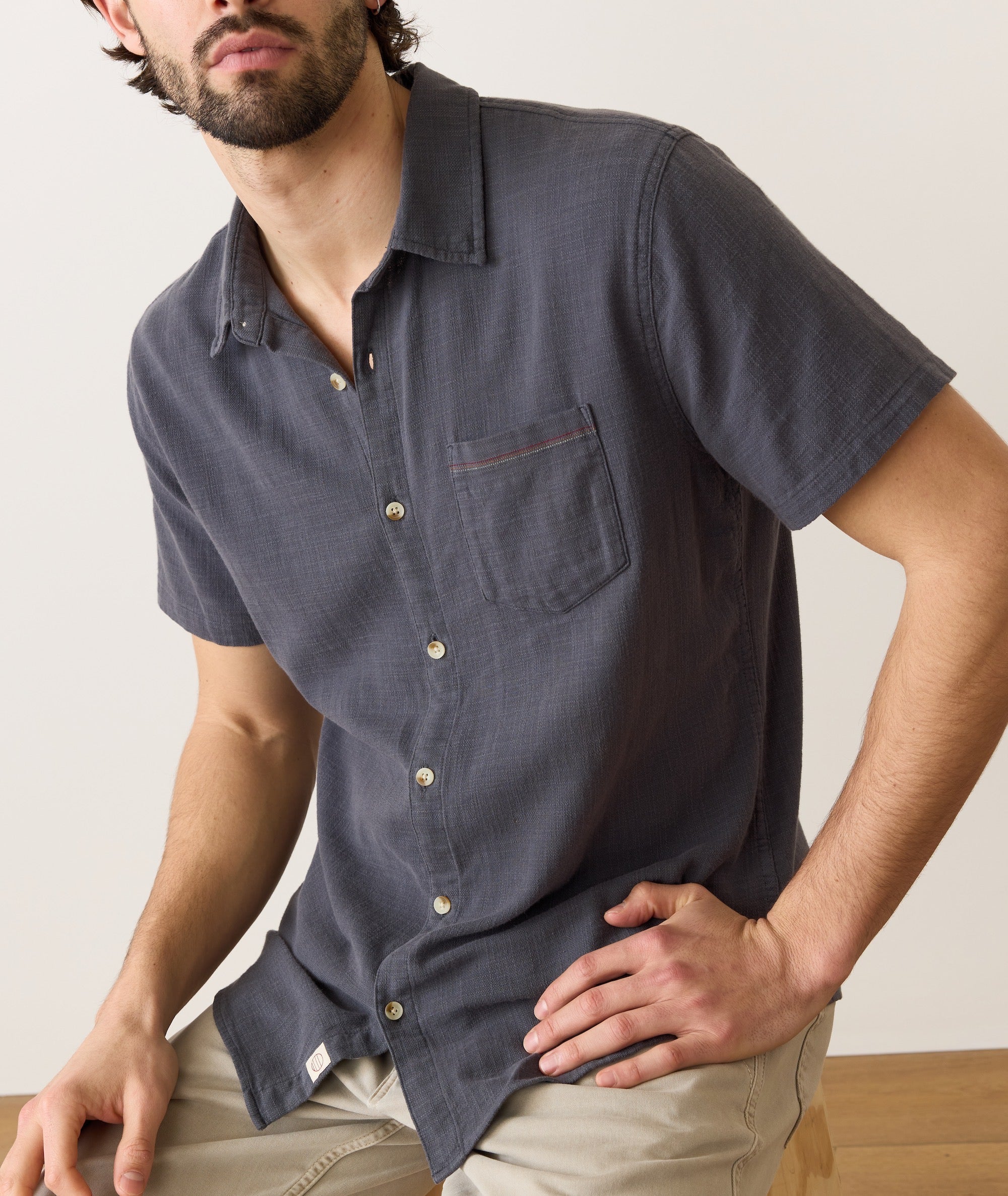 Stretch Selvage Short Sleeve Shirt