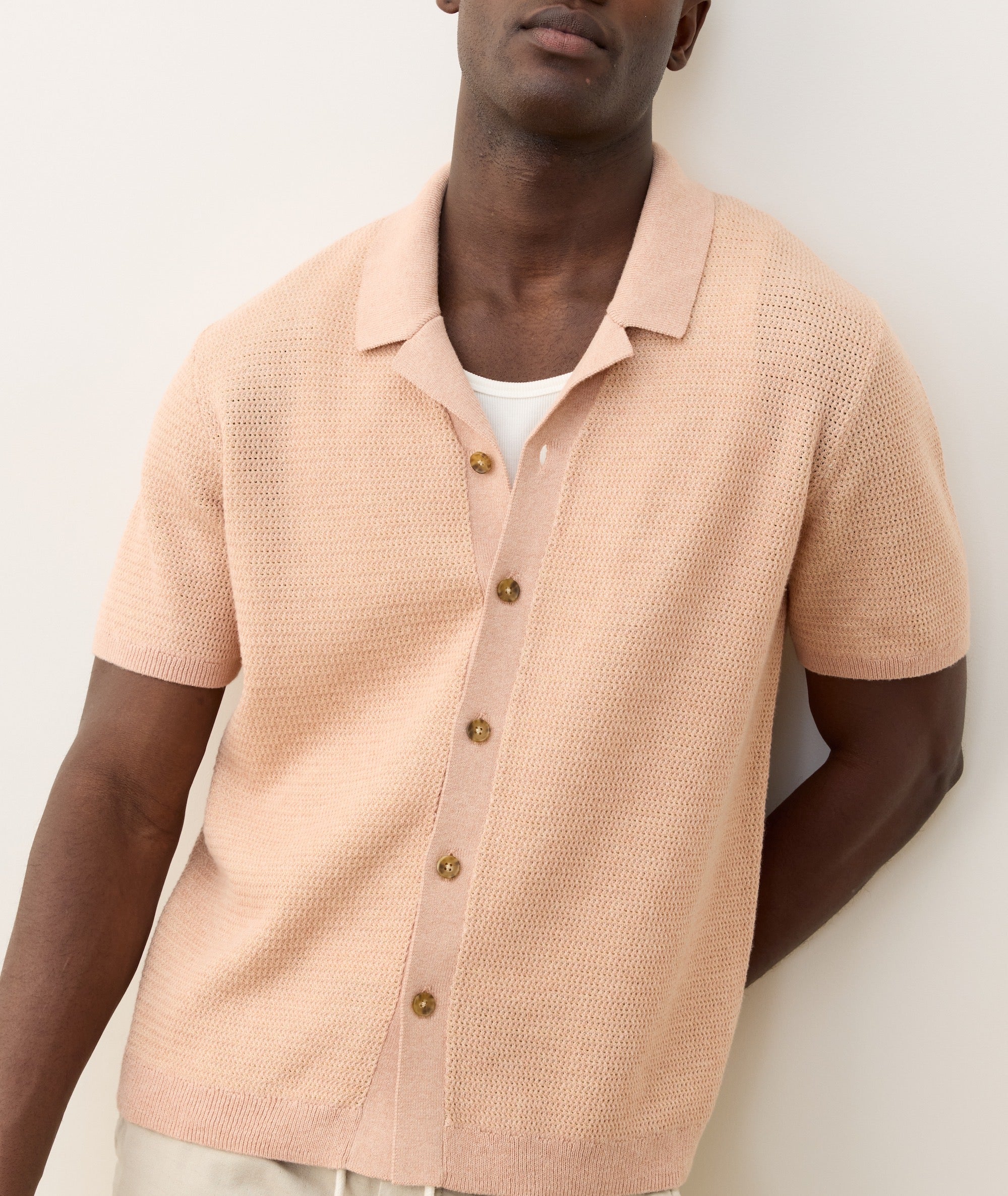 sweater for dress shirt Merino Wool Quarter-Zip Dark Navy pearl button. The Sweater Guide
