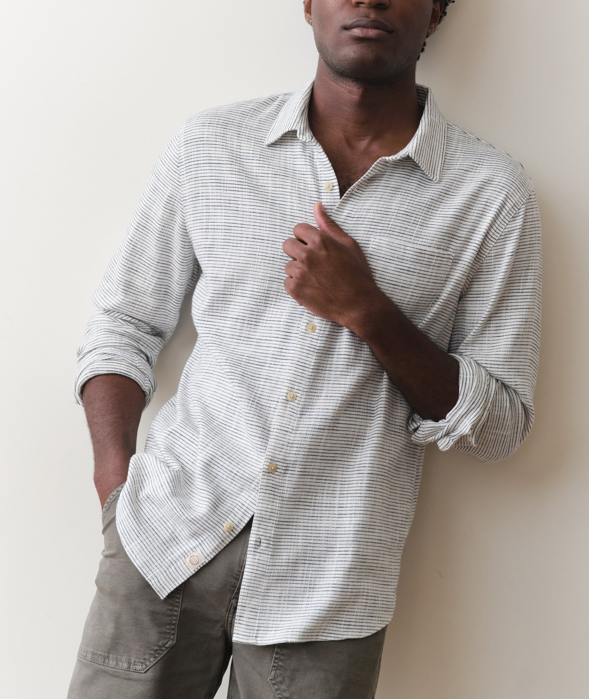 Stretch Selvage Long Sleeve Shirt