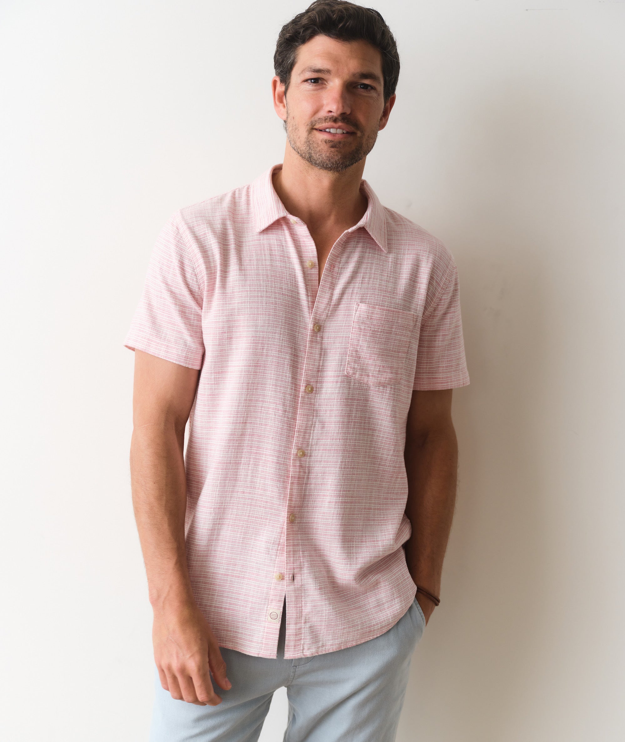 Stretch Selvage Short Sleeve Shirt