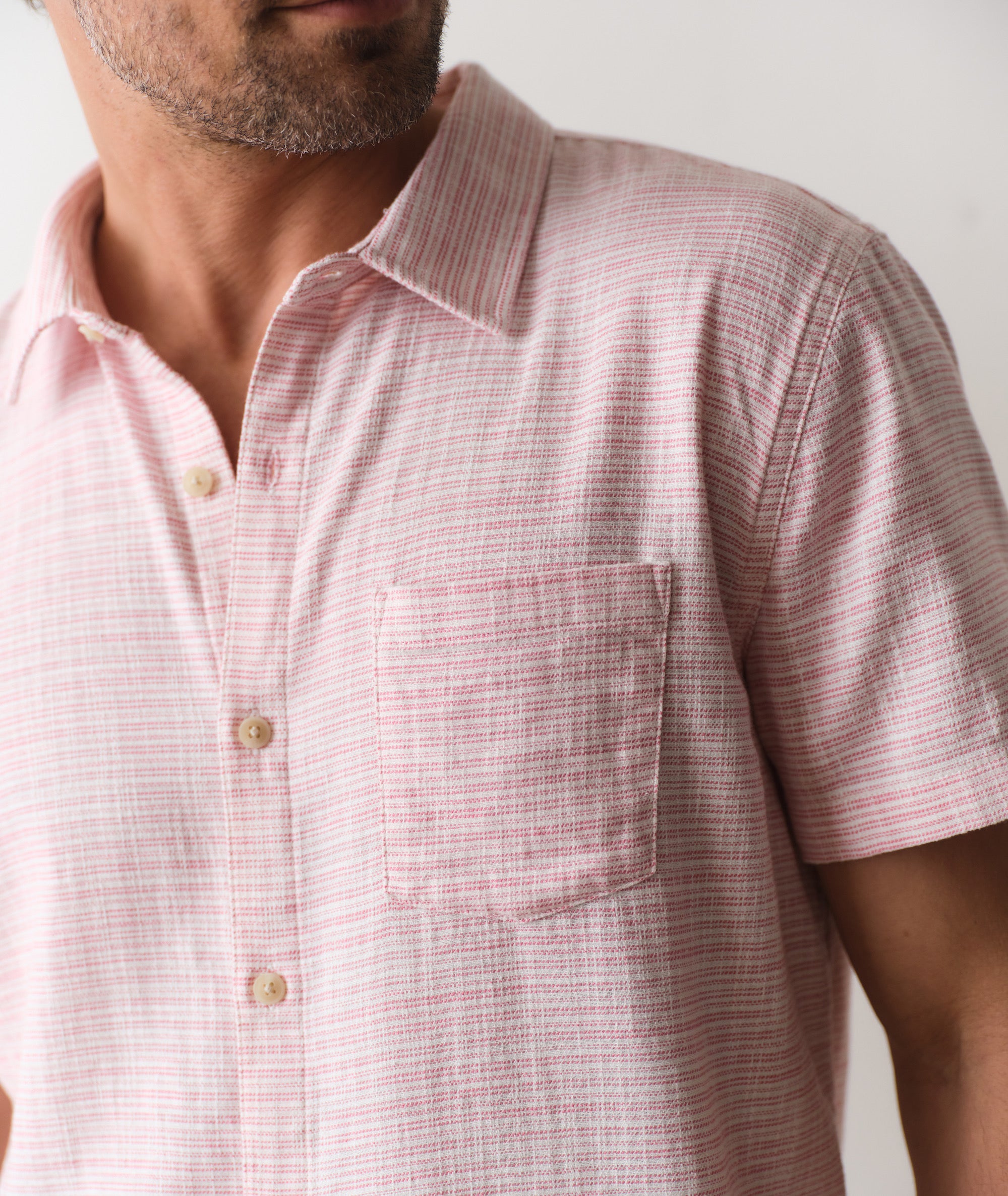 Stretch Selvage Short Sleeve Shirt