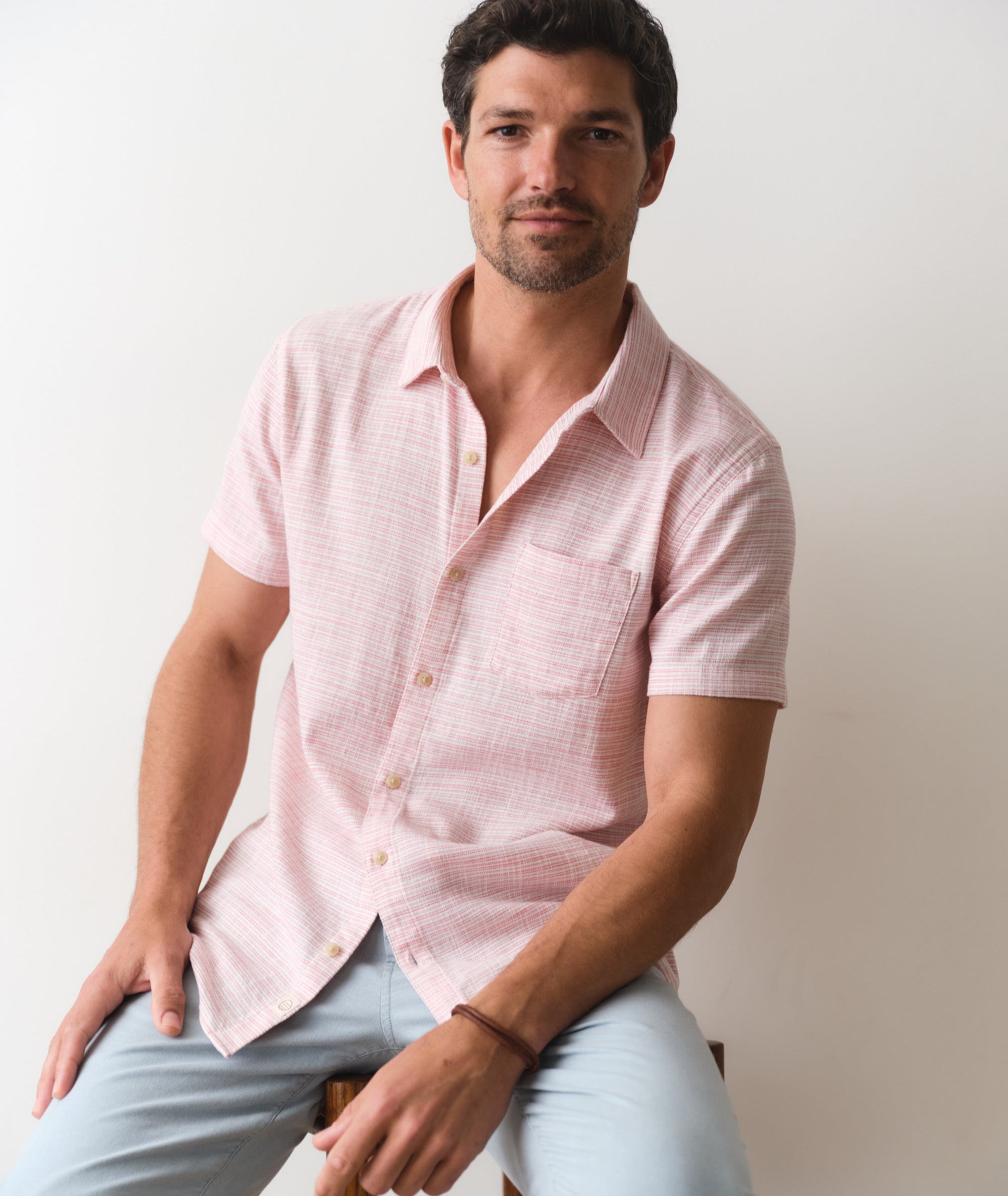 Stretch Selvage Short Sleeve Shirt