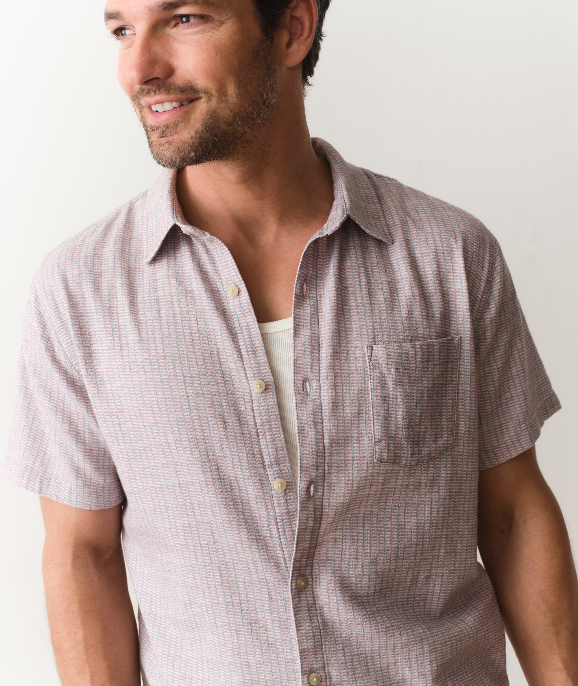 Stretch Selvage Short Sleeve Shirt