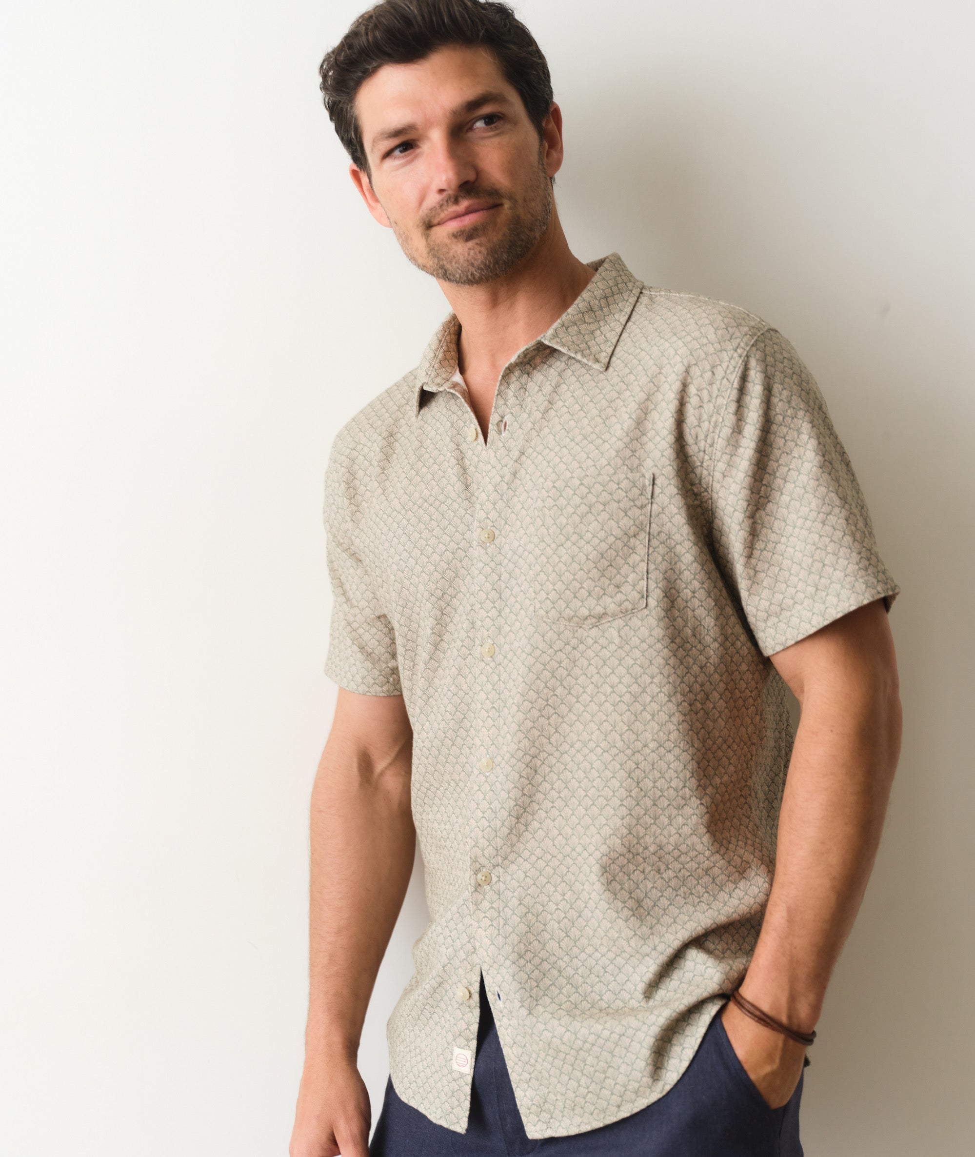 Stretch Selvage Short Sleeve Shirt