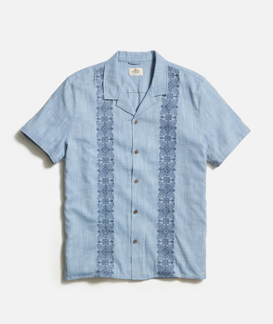 Stretch Selvage Embroidered Resort Shirt