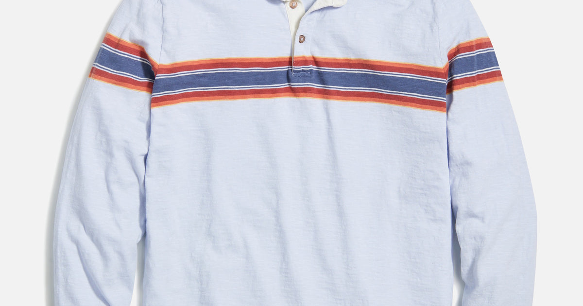 Vintage Heavy Slub Rugby Polo
