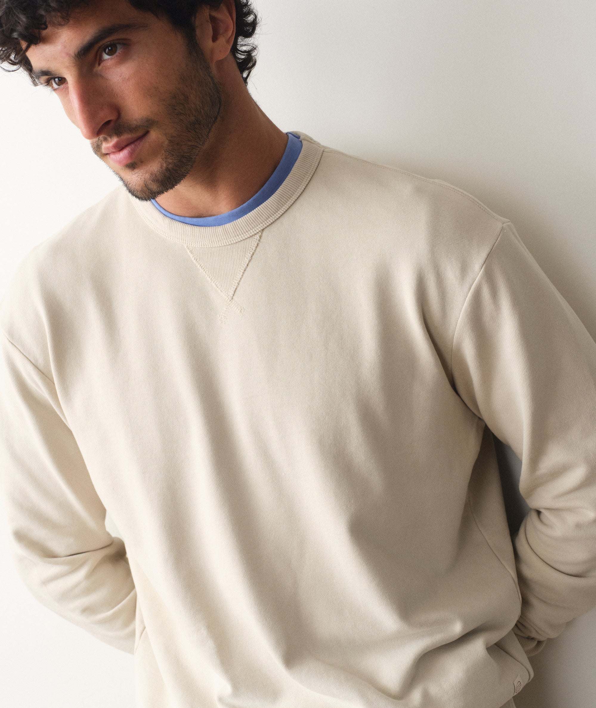 Men's Cloud 9 Fleece Relaxed Crewneck in Whitecap