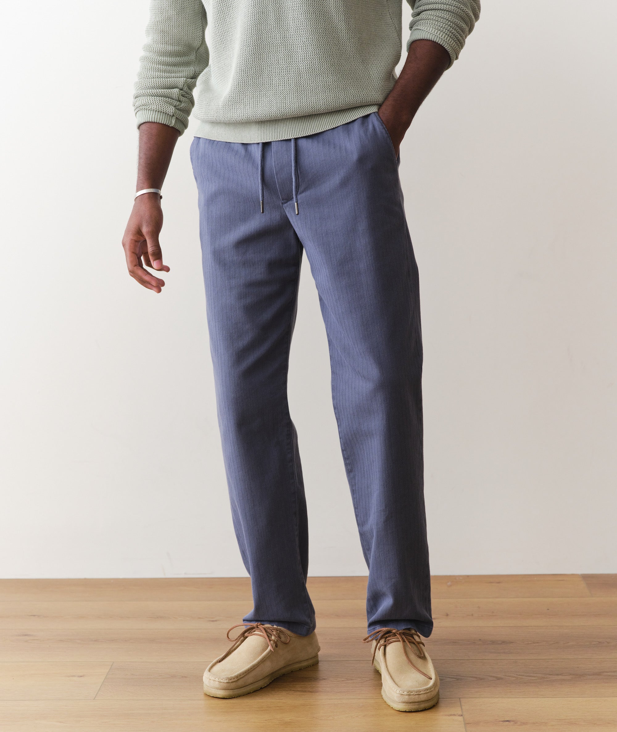 Men's Saturday Herringbone Pants | Navy Men's Saturday Herringbone Pants | Navy